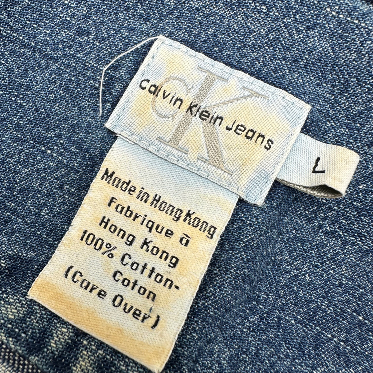 Calvin Klein Jeans(カルバンクラインジーンズ) Over Sized Denim Shirt オーバーサイズ デニム シャツ L インディゴ
