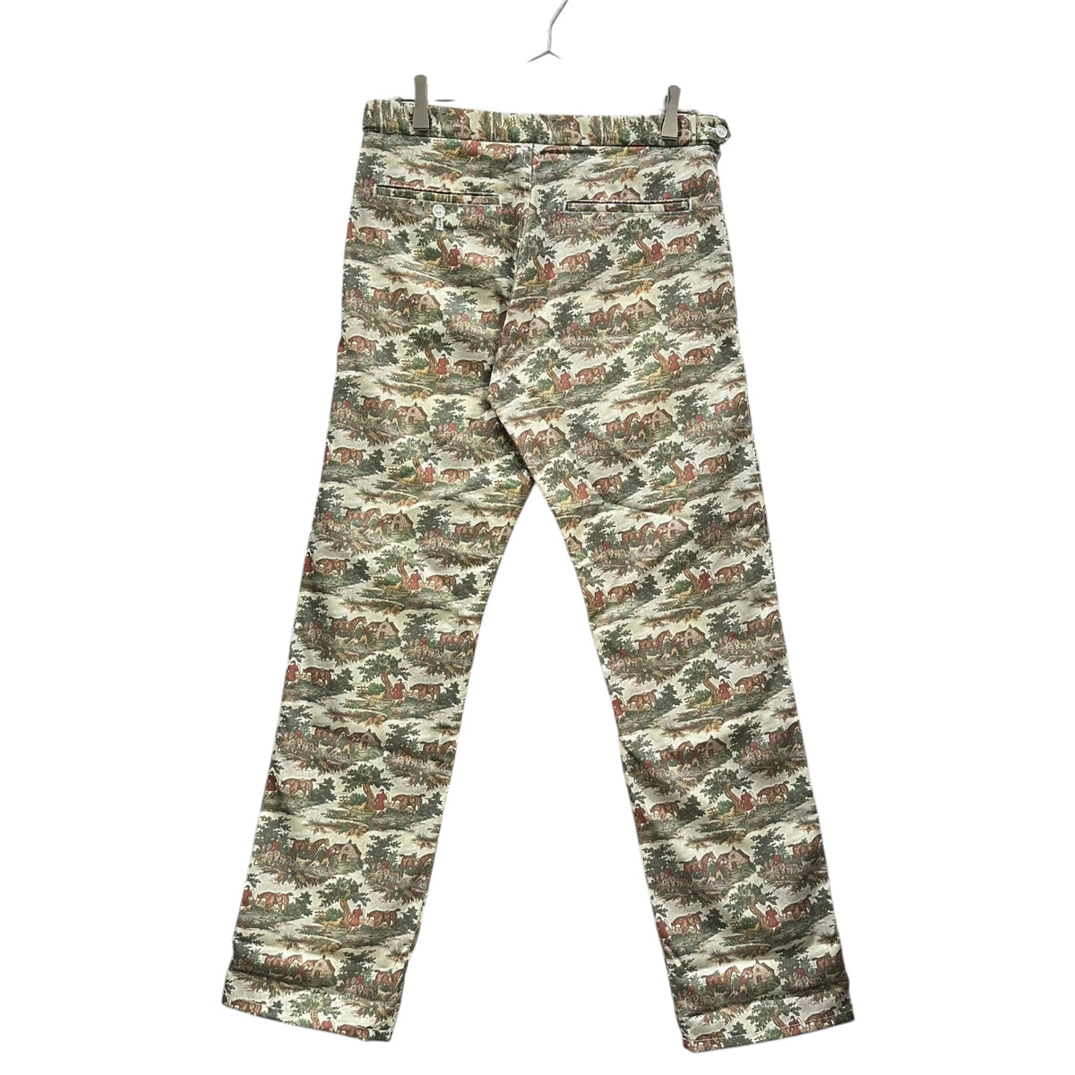 COMME des GARCONS HOMME PLUS(コムデギャルソンオムプリュス) 1997SS Landscape-Pattern All-Over Straight Pants 風景画 総柄 ストレート パンツ PP-10012S S グリーン×ブラウン AD1996 90s アーカイブ チェック期