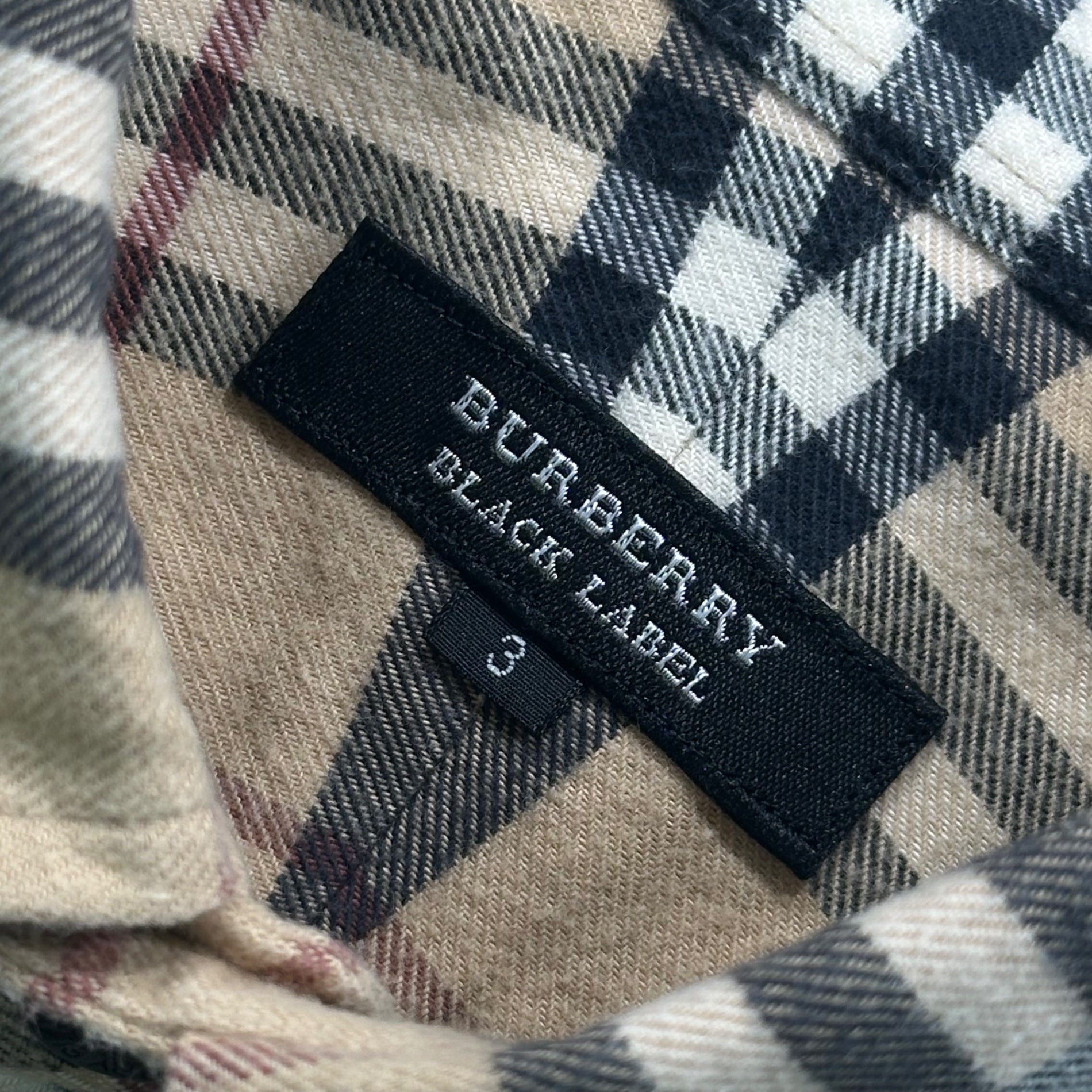 BURBERRY BLACK LABEL(バーバリーブラックレーベル) Nova Check Cotton 2-Pocket Shirt ノヴァ チェック コットン 2ポケット シャツ BMW15-915-45 3(L程度) ベージュ