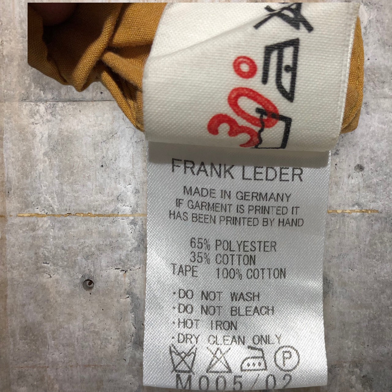 FRANK LEDER(フランクリーダー) ドローコードプルオーバーシャツ 0216025 2 イエロー