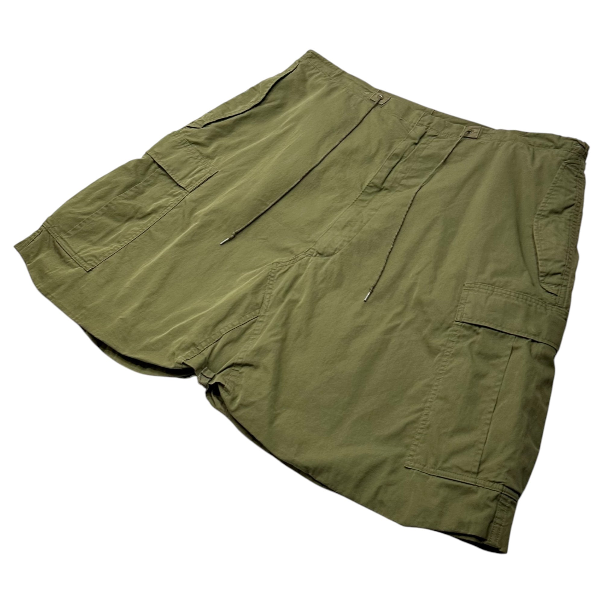 eYe JUNYA WATANABE MAN×Rebuild by Needles(アイ ジュンヤワタナベマン×リビルドバイニードルズ) 2025AW M-51 Cotton-Nylon Oxford Harem Shorts 綿ナイロン オックス サルエル ショーツ WP-P902 S カーキ AD2025 Wネーム ハーフ ショート パンツ