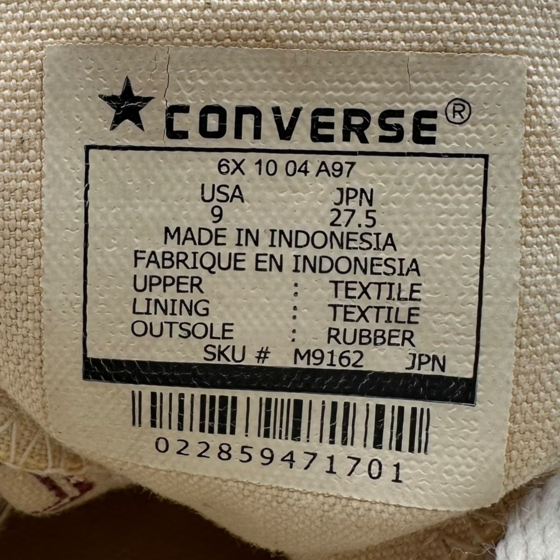 CONVERSE × KAMIKAZE(コンバース × カミカゼ) High-top All-Star Sneakers ハイカット オールスター スニーカー 27.5cm オフホワイト 原宿カミカゼリメイク
