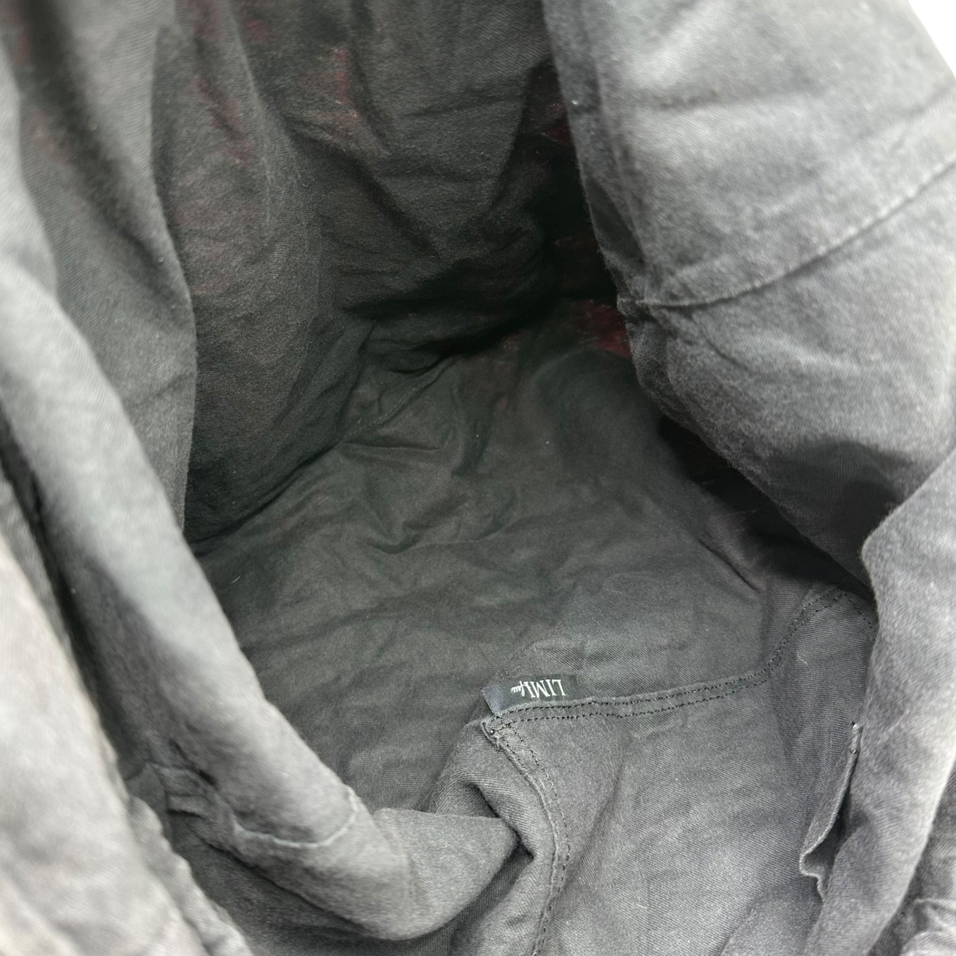 LIMI feu(リミフゥ) Thunder Print Corduroy Tote Bag 雷 プリント コーデュロイ トート バッグ ブラック×ピンク