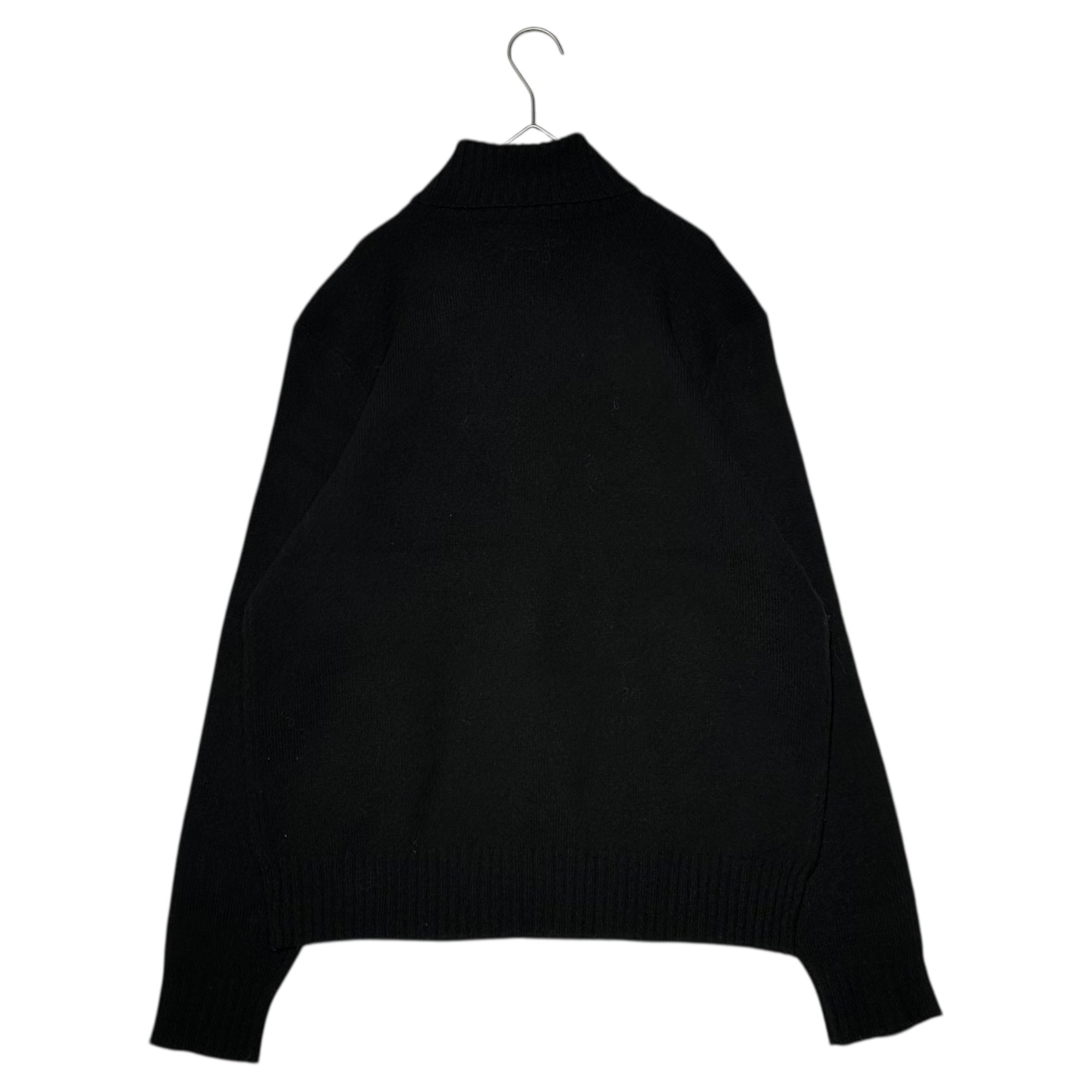 POLO RALPH LAUREN(ポロラルフローレン) Shetland Wool Turtleneck Knit シェットランド ウール タートルネック ニット LL ブラック×レッド インパクト21期