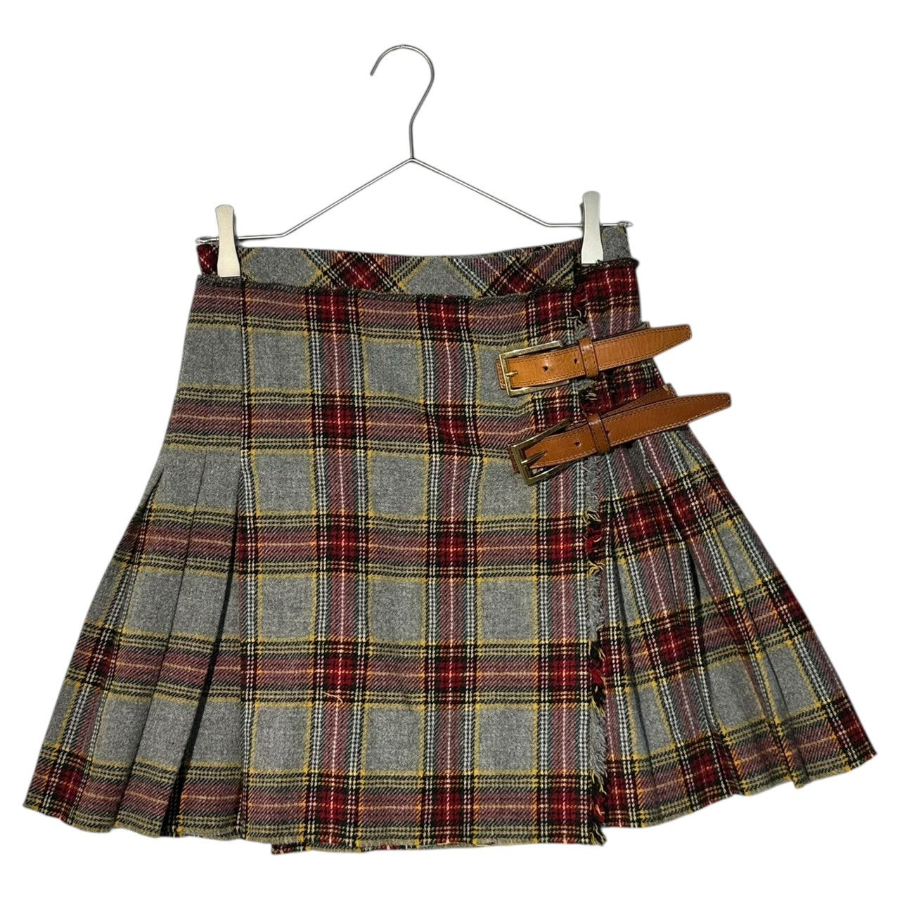 D&G(ディー&ジードルガバドルチェ&ガッバーナ) 00's Large quantity Patches Design Mini Skirt 00年代 多量 パッチ デザイン ミニ スカート 24 ブラウン