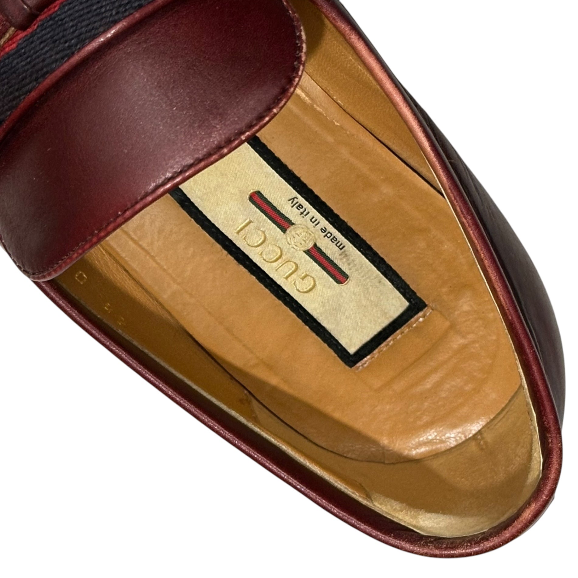 GUCCI(グッチ) 2020AW Interlocking Tassel Loafers インターロッキング タッセル ローファー 624720 6 1/2(25.5 cm程度) ワインレッド 革靴