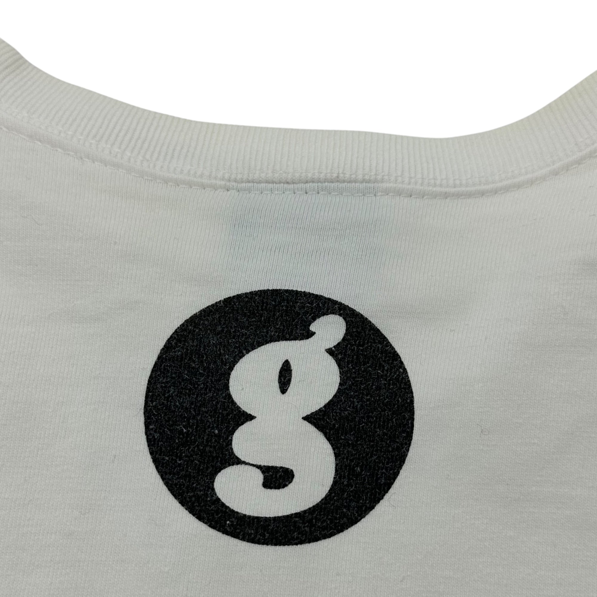 GOODENOUGH(グッドイナフ) 90's 750oz Back Logo Crew Neck T-Shirt 90年代 750オンス バックロゴ クルーネック Tシャツ  M ホワイト×ブラック