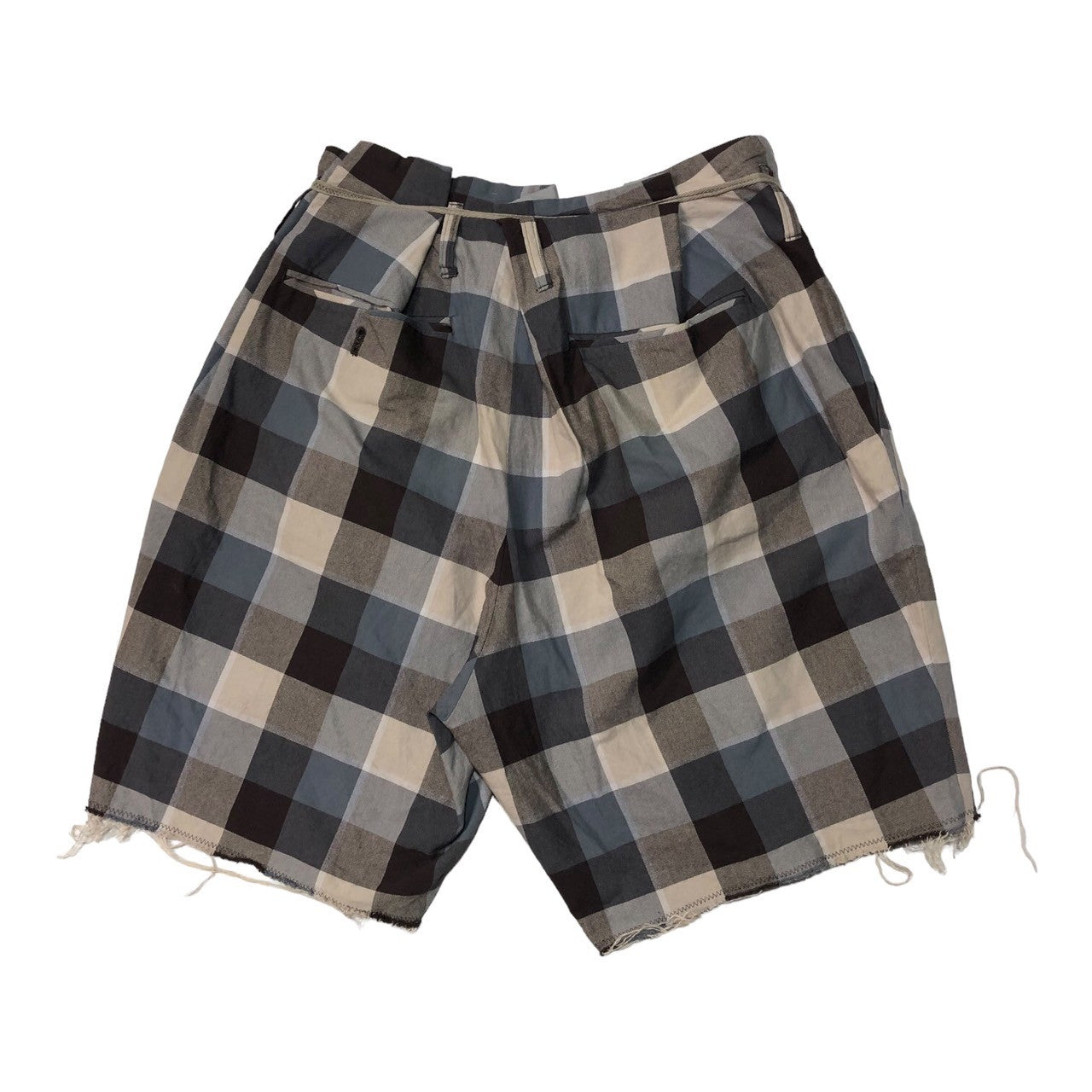 kolor(カラー) 11SS cotton check shorts コットン チェック ショーツ ハーフパンツ 11SCM-P10105 SIZE 1(S) グレー×アイボリー