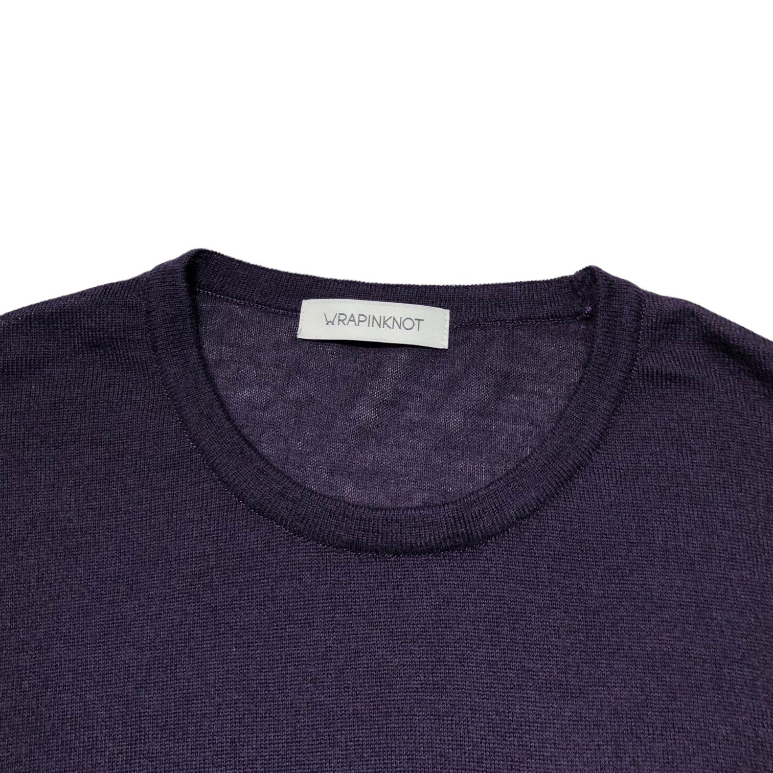 WRAPINKNOT(ラッピンノット) Cashmere S/S pocket cut and sew カシミヤ 半袖 カットソー WK19S-P004 0(S程度) パープル