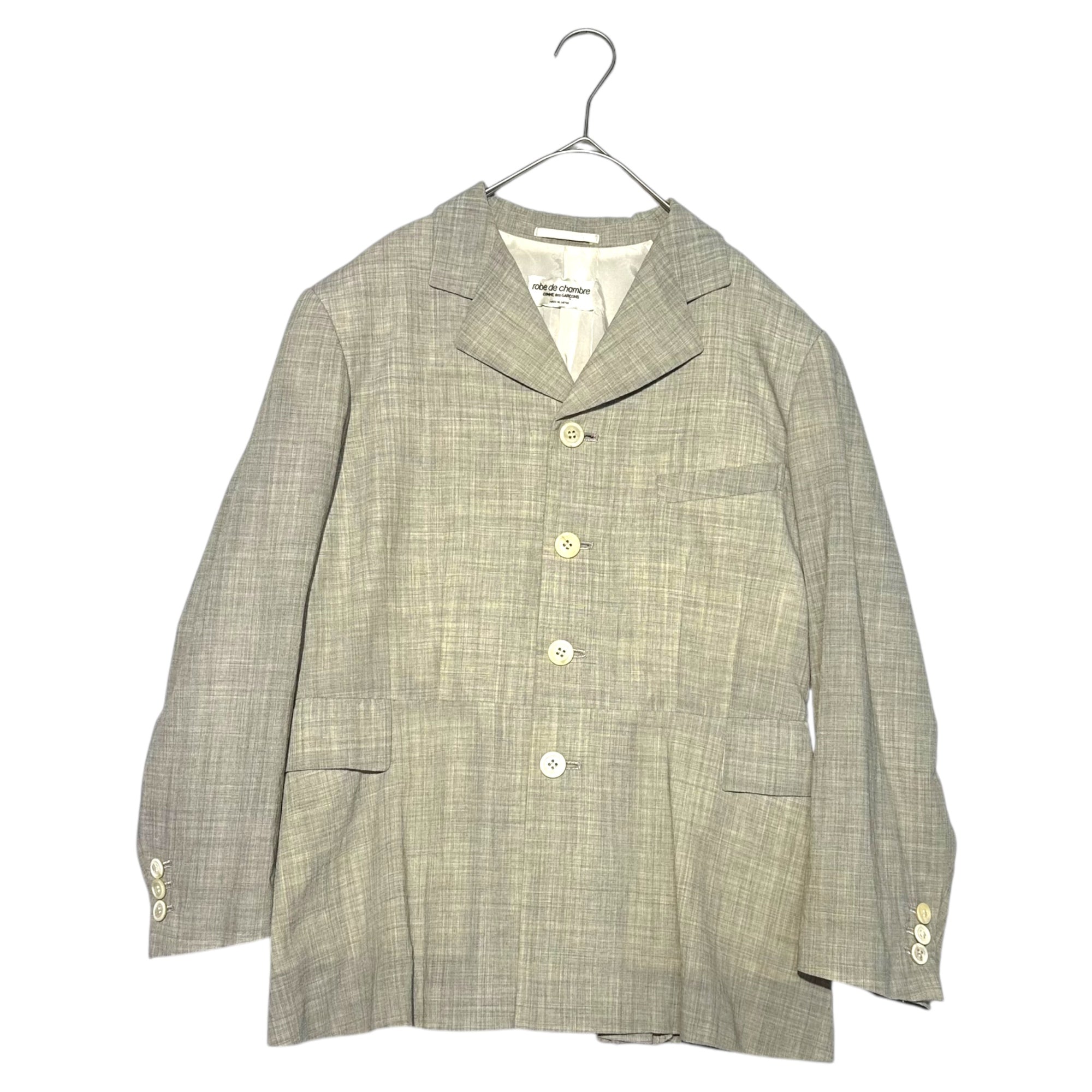 robe de chambre COMME des GARCONS(ローブドシャンブルコムデギャルソン) 90'sウールナイロン4Bジャケット RJ-100260 表記なし グレー AD1998