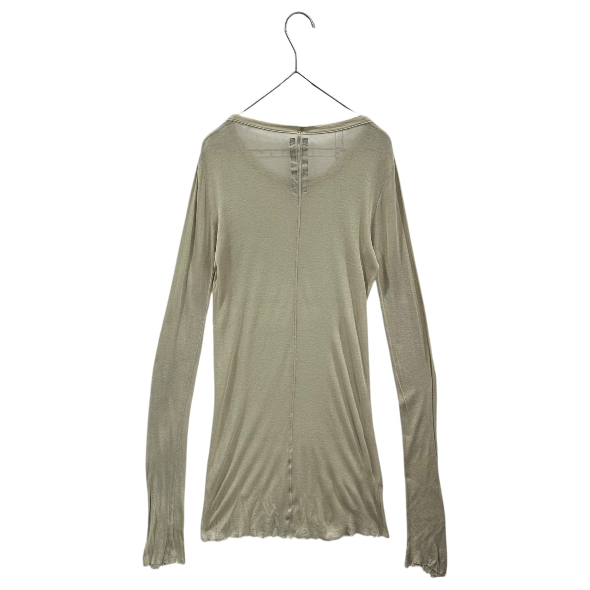 Rick Owens(リックオウエンス) 16SS  L/S Ribbed T-Shirt 長袖 リブ カットソー RP16S9201 40 ベージュ Tシャツ