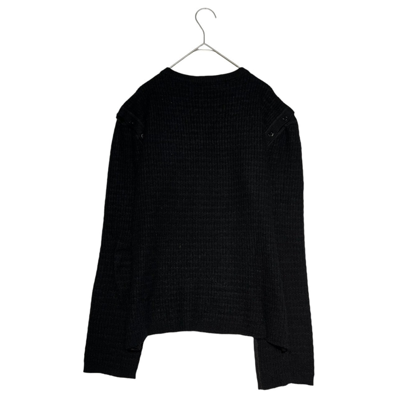 DOLCE&GABBANA(ドルチェ&ガッバーナドルガバ) 00's  shoulder button knit wool ショルダー ボタン ヘンリーネック ウール ニット 52(XL程度) ブラック