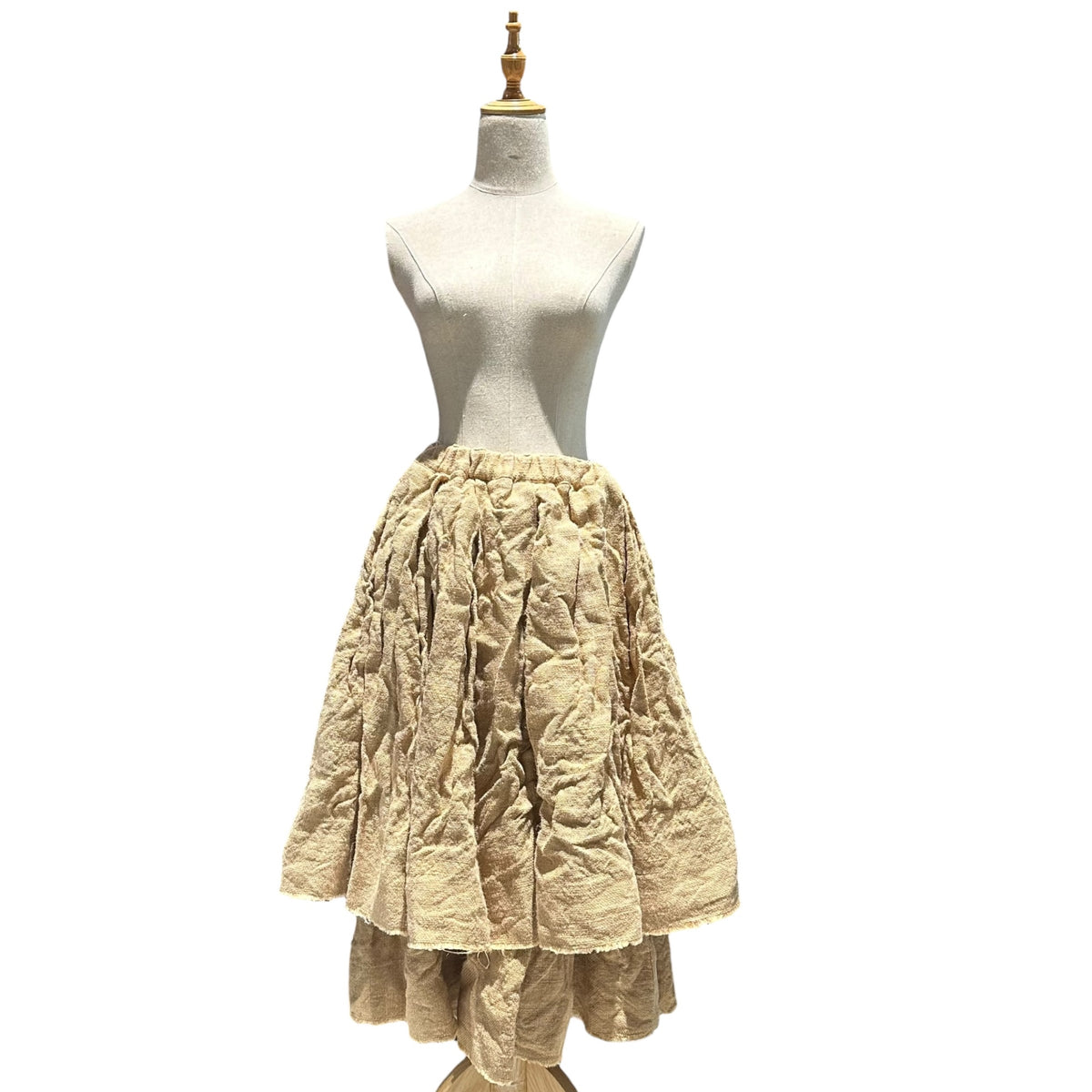COMME des GARCONS(コムデギャルソン) 2026SS Jute sack layered volume skirt ジュートサック レイヤード ボリューム スカート GO-S019 S ベージュ AD2025