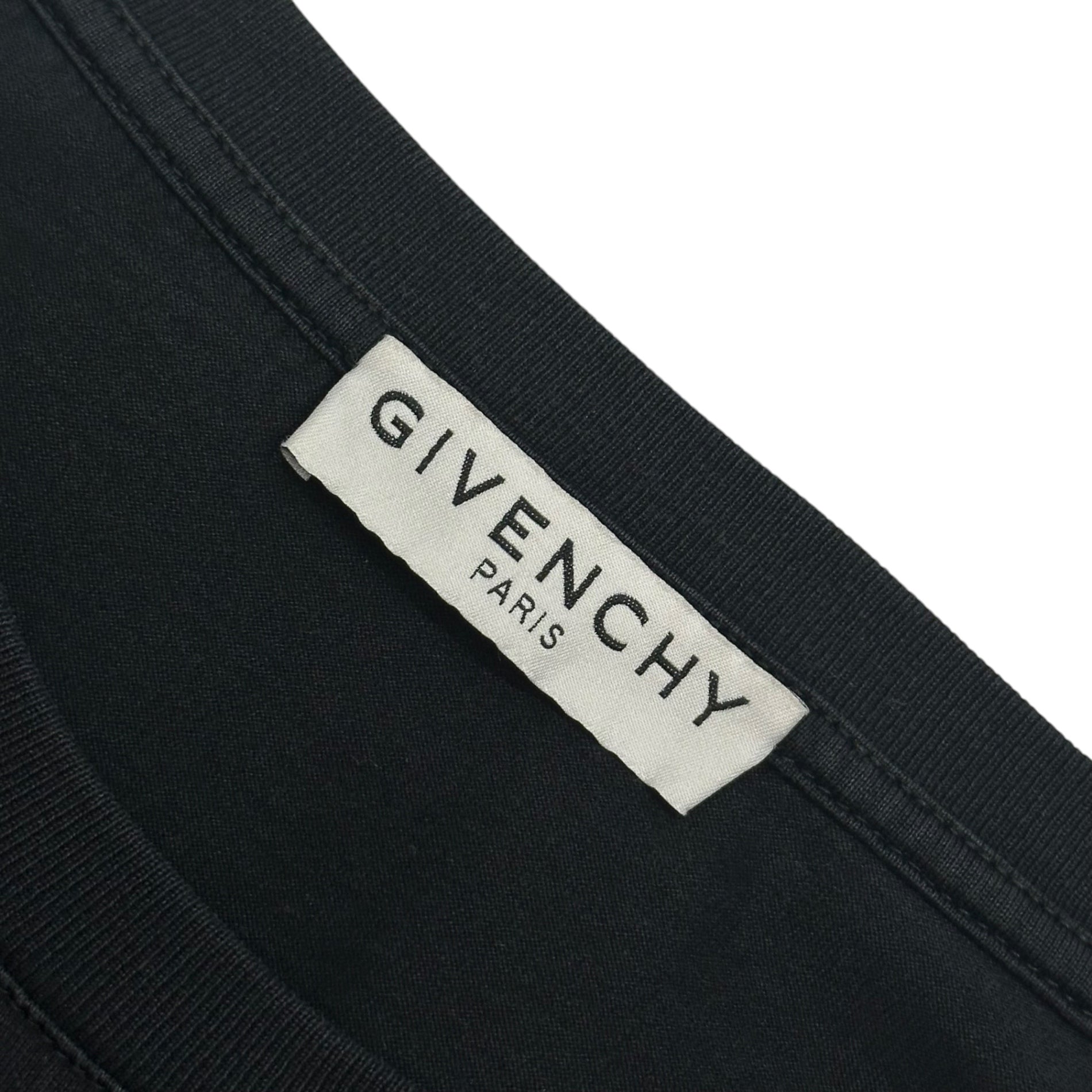 GIVENCHY(ジバンシィ) 2019AW Layered-Logo Crew-Neck T-Shirt 重ね ロゴ クルーネック Tシャツ BM70UK3002 XXL ブラック×ホワイト×レッド
