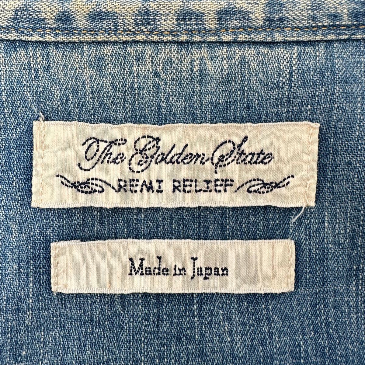 REMI RELIEF(レミレリーフ) Studded western denim shirt スタッズ ウエスタン デニム シャツ M ライトインディゴ