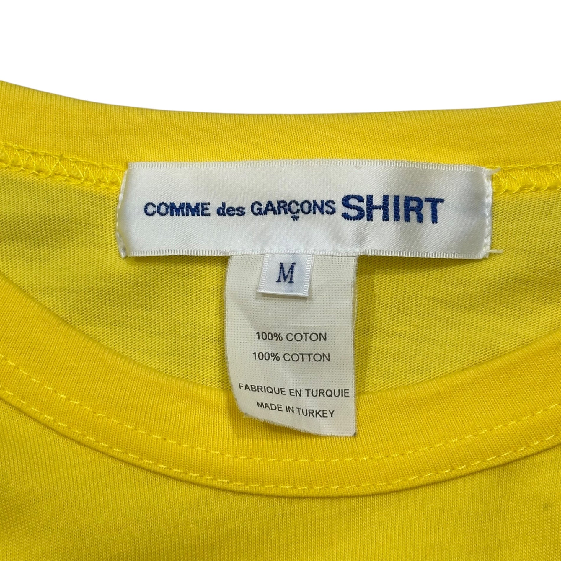 COMME des GARCONS SHIRT(コムデギャルソンシャツ) Two-Tone S/S T-Shirt バイカラー 半袖 Tシャツ S23120 M イエロー