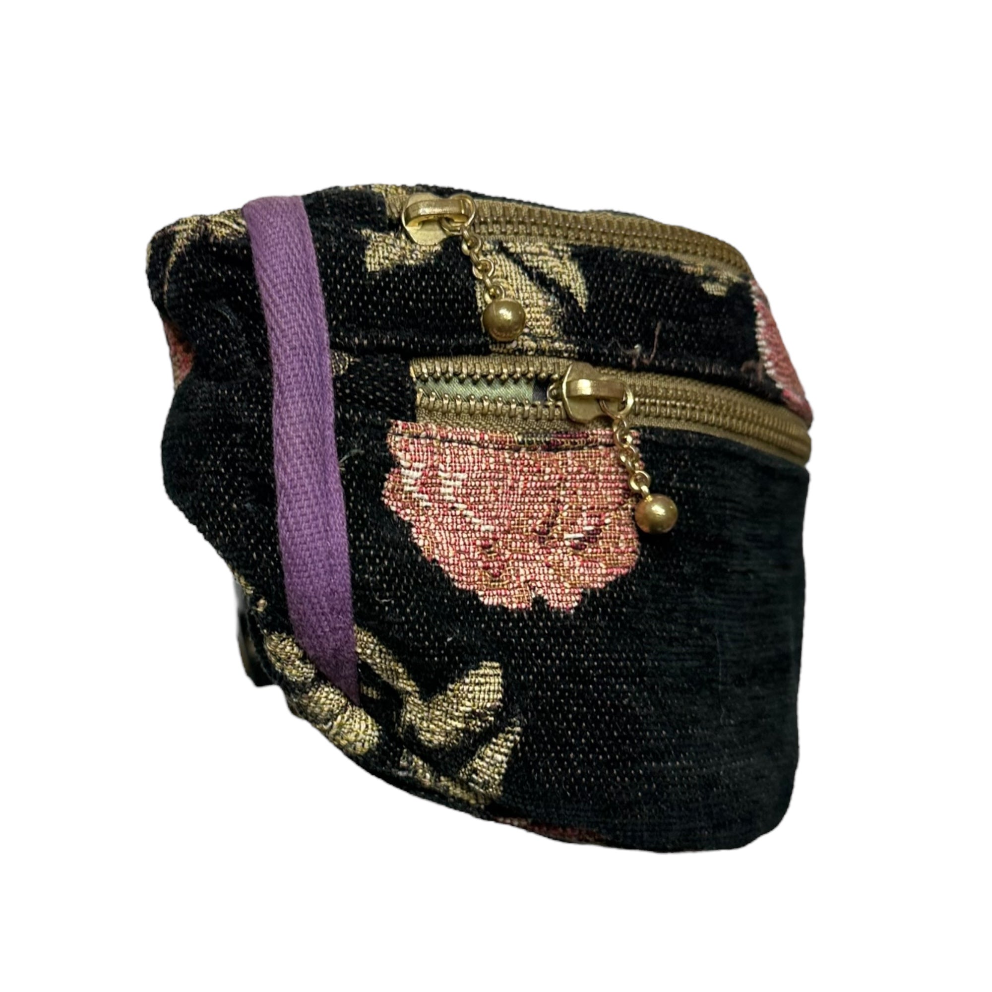 VOO(ヴォー) gobelins waist pouch ゴブラン ウエスト ポーチ ブラック 斜め掛け ショルダーバッグ 花柄