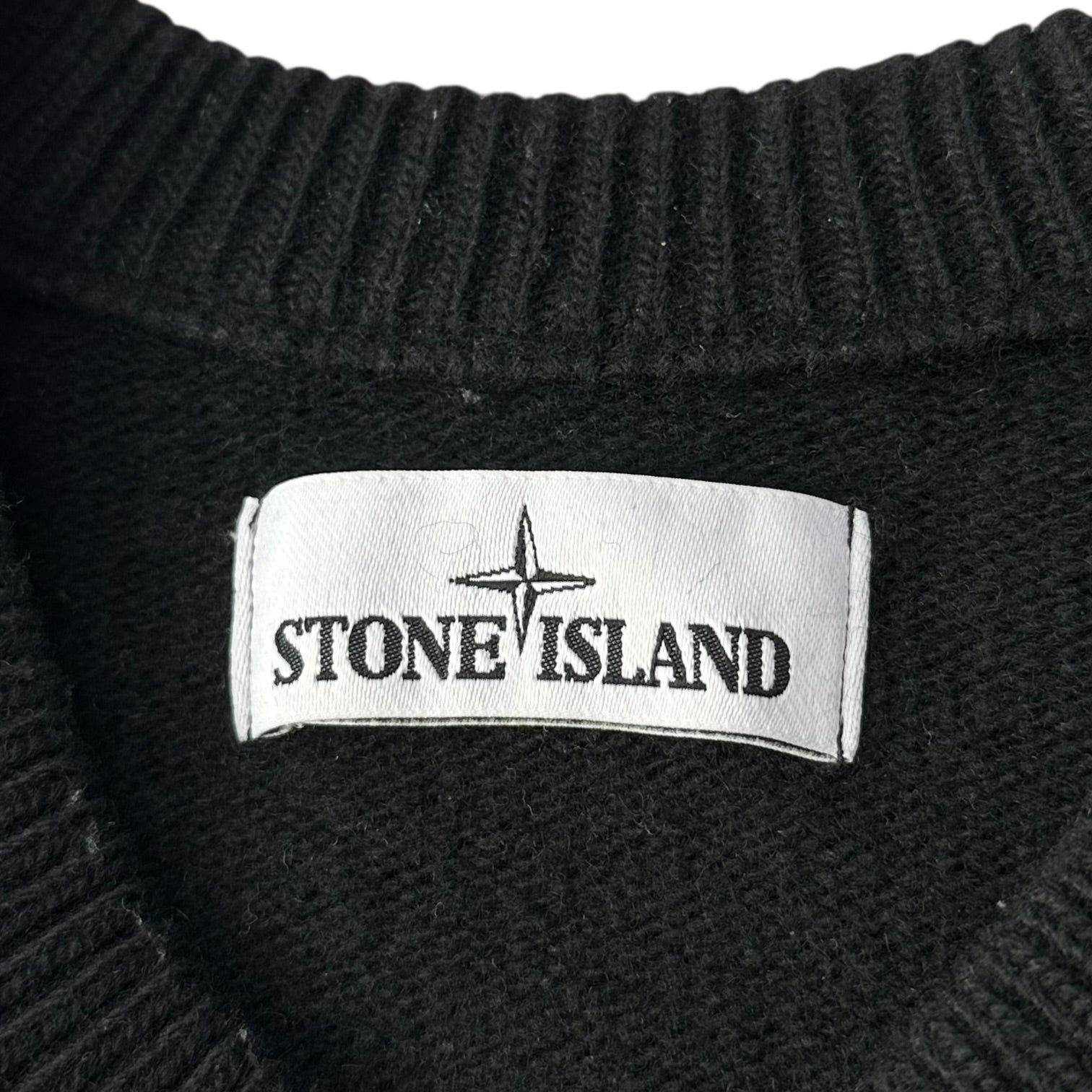 STONE ISLAND(ストーンアイランド) 20AW Crew Neck Lambswool Knitwear クルーネック ウール ニット 7315552A3 L ブラック