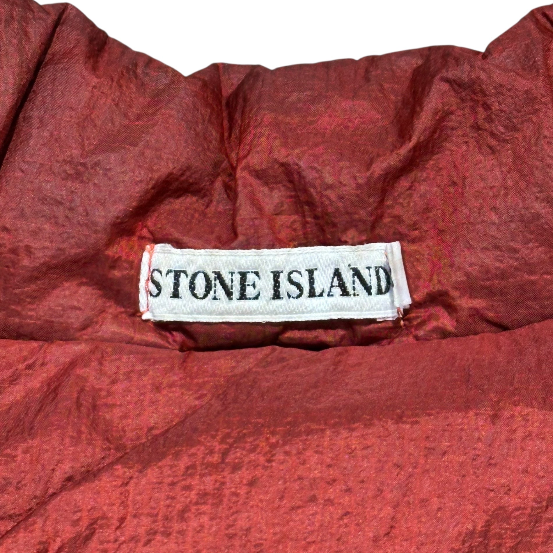 STONE ISLAND(ストーンアイランド) 95AW by Massimo Osti Puffer Jacket マッシモオスティ期 ナイロン メタル ダウン ジャケット 23154L33 M レッド 90's 90年代 グリーンエッジ アーカイブ