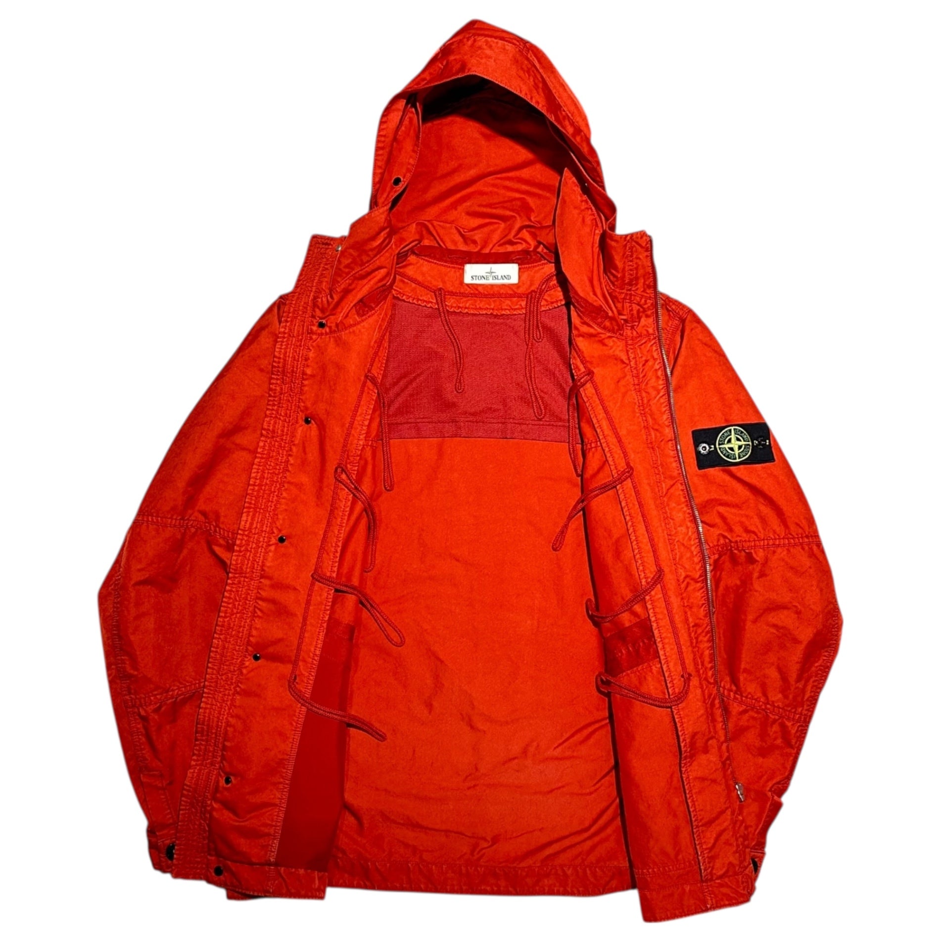 STONE ISLAND(ストーンアイランド) 14AW David TC Double Lined Felt Hood Mid Parka デイビッド TC ダブルライニング フェルトフード ミッドパーカー 611543949 L オレンジ 名作