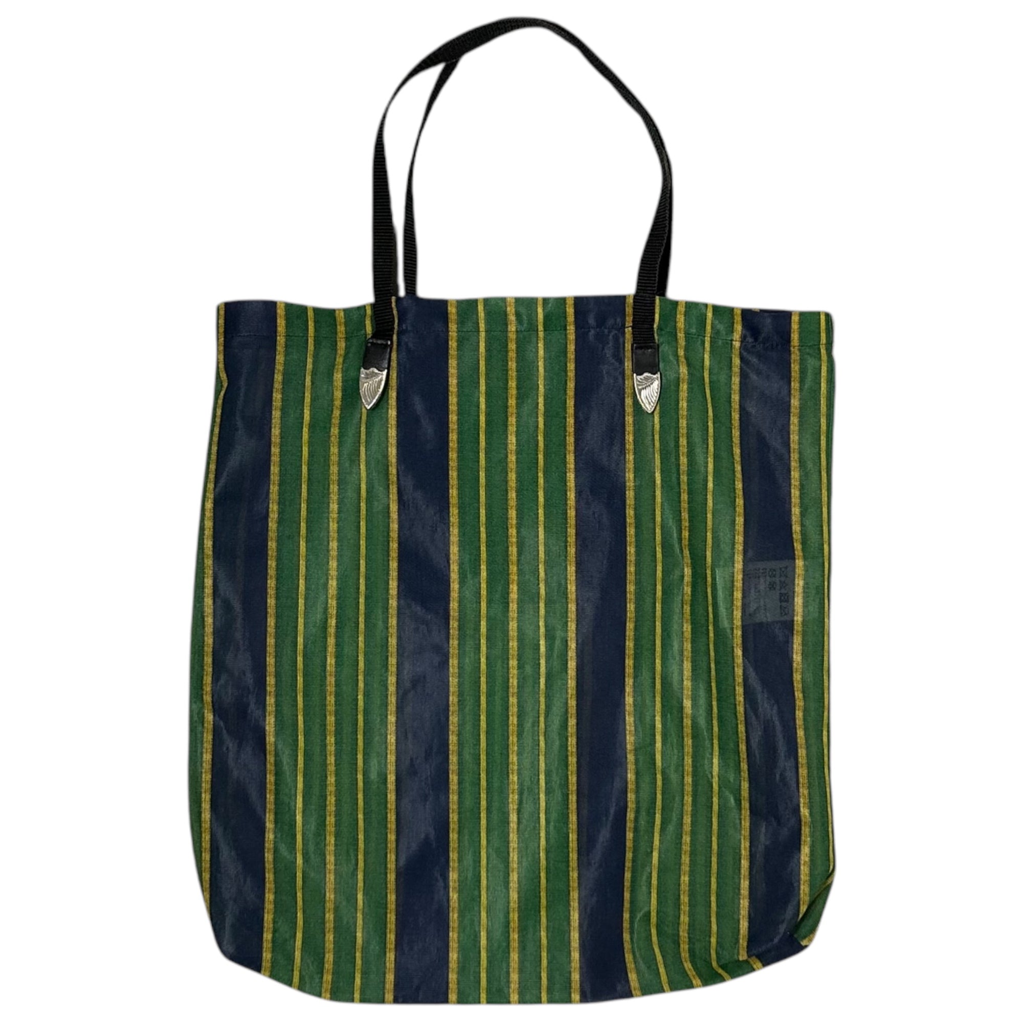 TOGA VIRILIS(トーガビリリース) western buckle mesh tote ウエスタン バックル メッシュ トート バッグ TV81-AG362 グリーン×ネイビー
