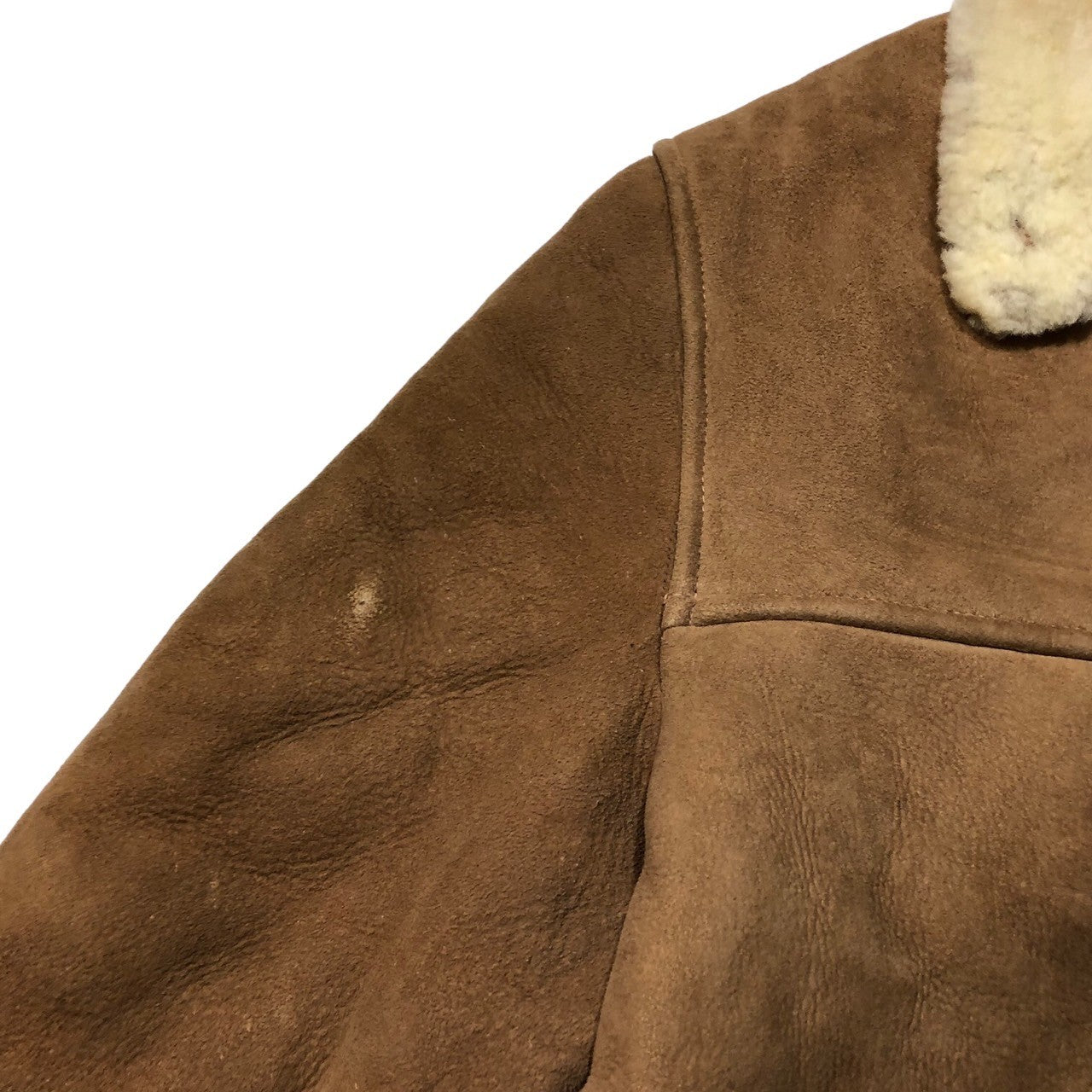 VINTAGE(ヴィンテージ) 80~90's genuine shearling jacket ムートンジャケット　ヴィンテージ ベージュ×アイボリー