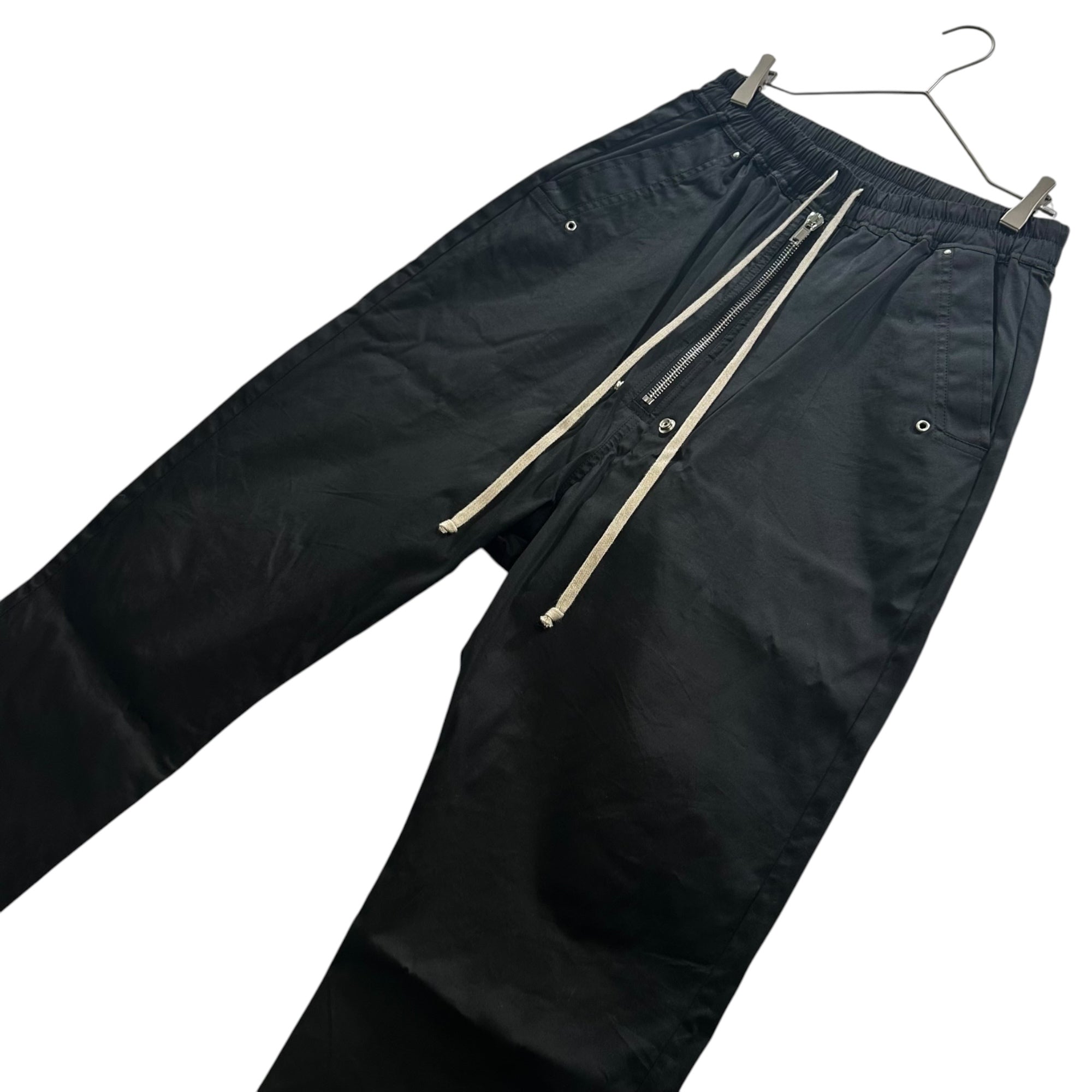Rick Owens(リックオウエンス) 2025SS BELA PANTS - STRETCH COTTON TE ベラ パンツ RU01E5361-TE 48 ブラック ワイド