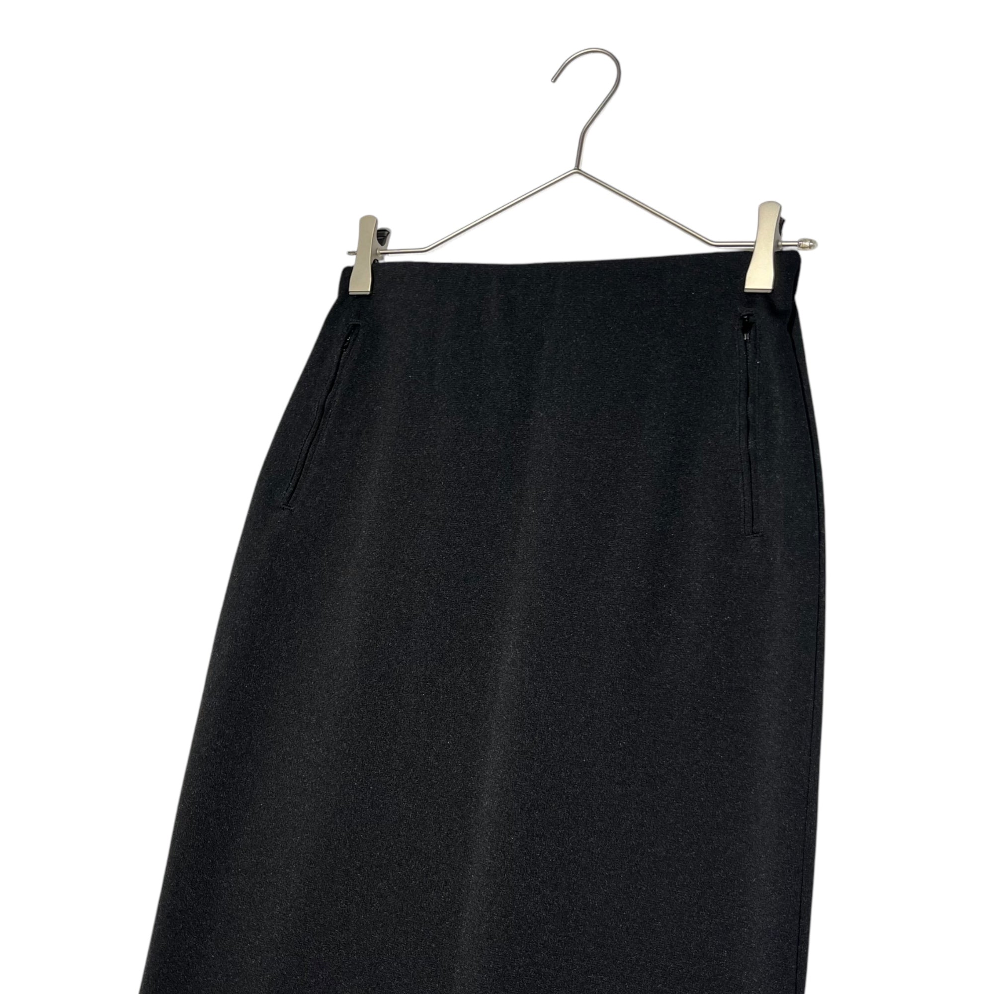 Y's(ワイズ) Hemline poly-filled long skirt 裾ライン ポリ縮絨 ロング スカート YW-T60-931 FREE ブラック