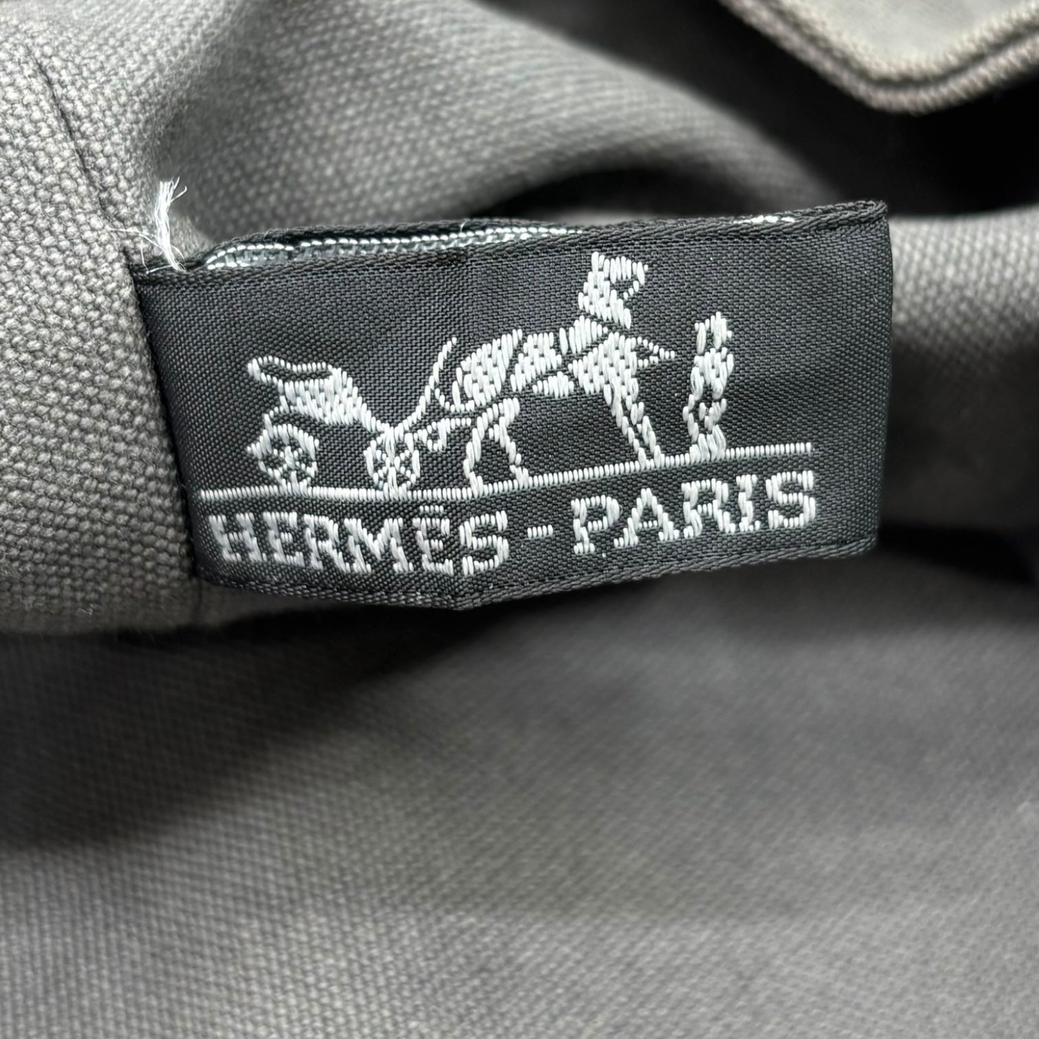 HERMES(エルメス) Polochon Mimir Drawstring Knapsack Shoulder Bag ポロションミミル 巾着 ナップサック ショルダー バッグ グレー×ブラウン