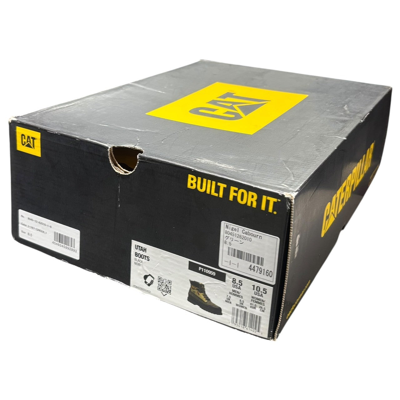 CAT×NIGEL CABOURN(キャタピラー×ナイジェルケーボン) UTAH BOOTS ワーク ブーツ US 8.5(26.5cm) ブラック×カーキ コラボ