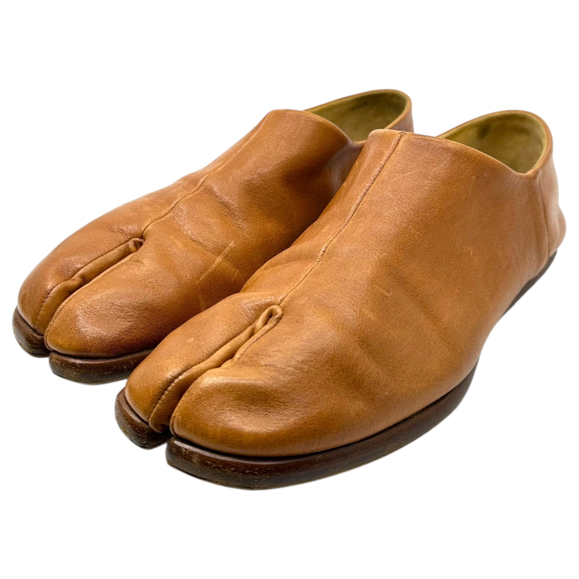 MAISON MARGIELA(メゾンマルジェラ) Tabi Babouche 足袋 バブーシュ レザー スリッポン 41(26.5cm程度) キャメル