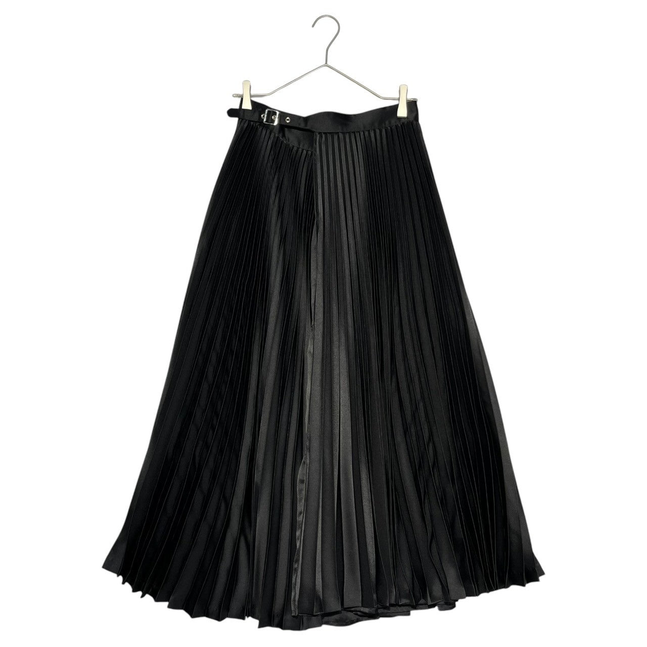 noir kei ninomiya(ノワールケイニノミヤ) 23AW pleated long skirt プリーツ ロング スカート ベルト  3L-S002 S ブラック AD2023コムデギャルソン