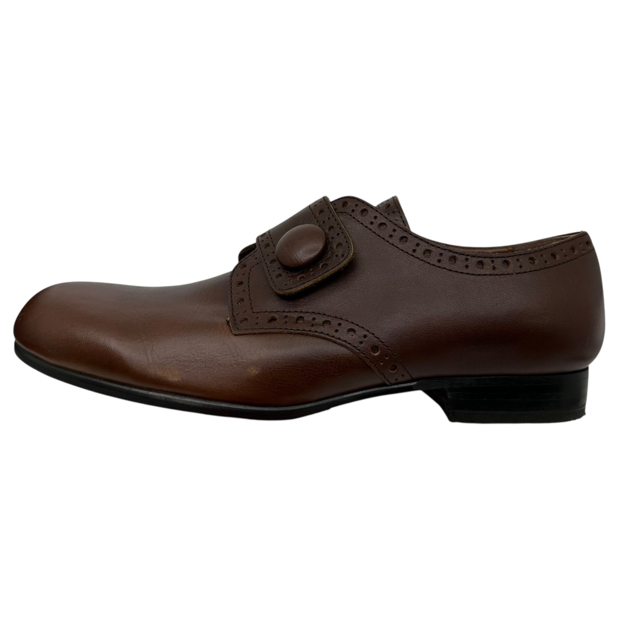 tricot COMME des GARCONS(トリココムデギャルソン) 1-Snap Medallion Leather Shoes 1スナップ メダリオン レザー シューズ TB-K105 24cm ブラウン 革靴