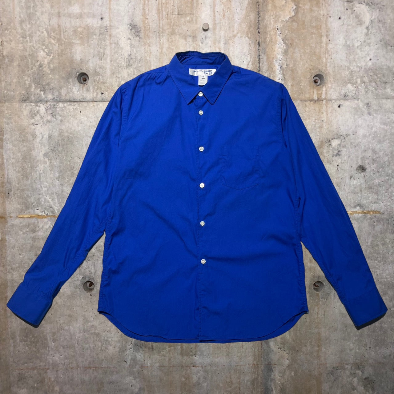 COMME des GARCONS SHIRT BOY(コムデギャルソンシャツボーイ) 19SSバックロゴシャツ M ブルー