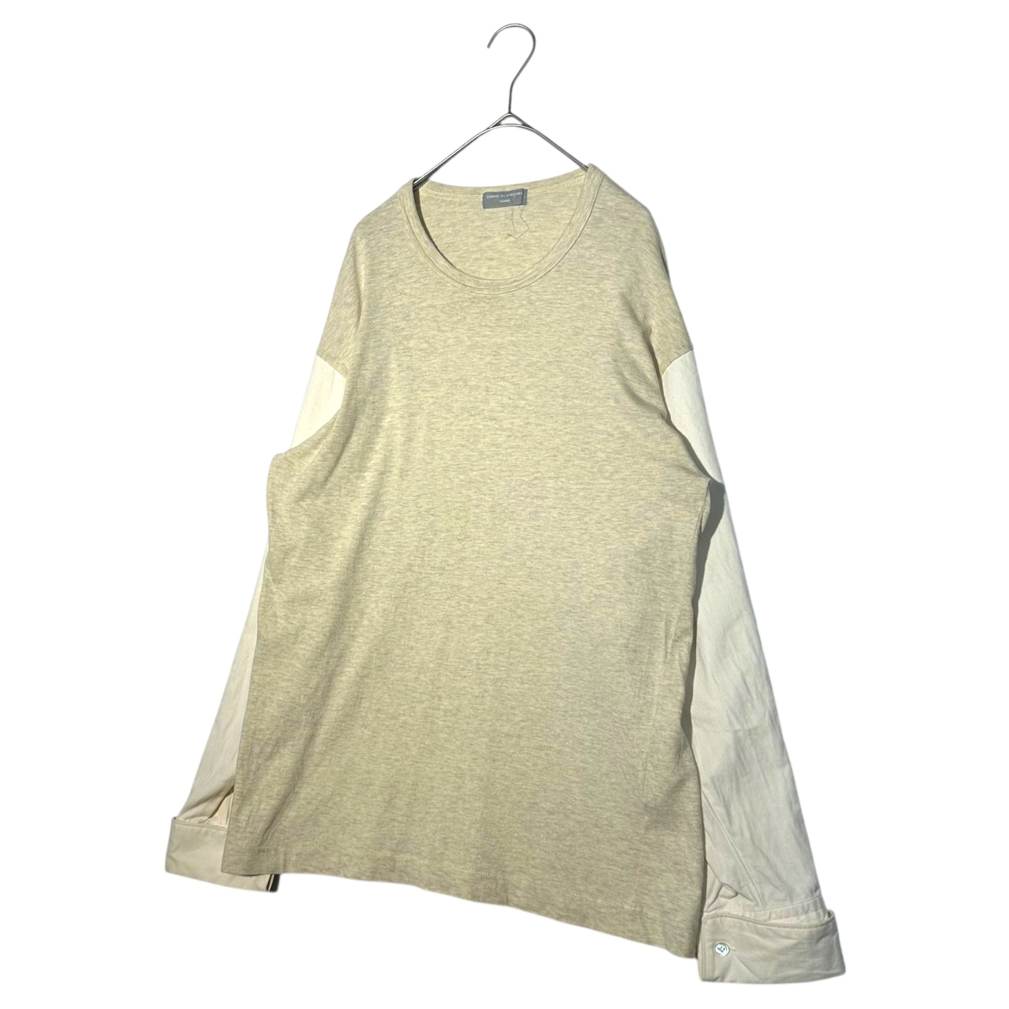 COMME des GARCONS HOMME(コムデギャルソンオム) 80's Shirt Sleeve Long Sleeve Pullover 80年代 シャツ スリーブ 長袖 プルオーバー HT-040060 FREE アイボリー