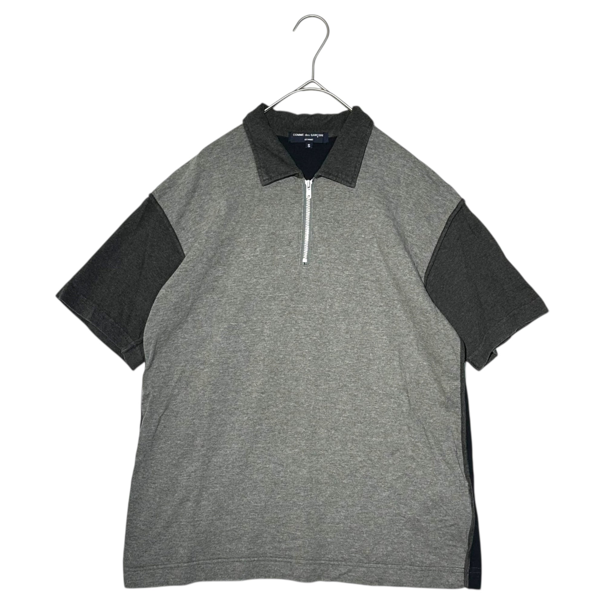 COMME des GARCONS HOMME(コムデギャルソンオム) 05SS Zip-Up Polo Shirt ジップアップ ポロ シャツ HO-T027 S グレー AD2004