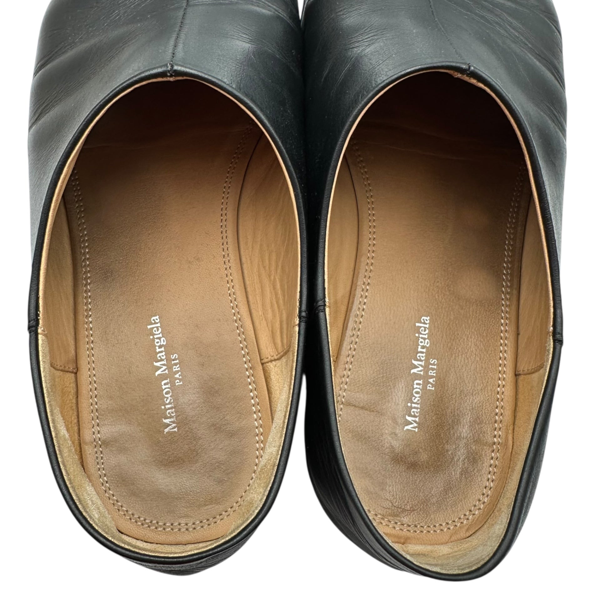 MAISON MARGIELA(メゾンマルジェラ) TABI Babouche 足袋 バブーシュ S57WR0051 40(26cm程度) ブラック タビ レザー スリッポン ローファー シューズ