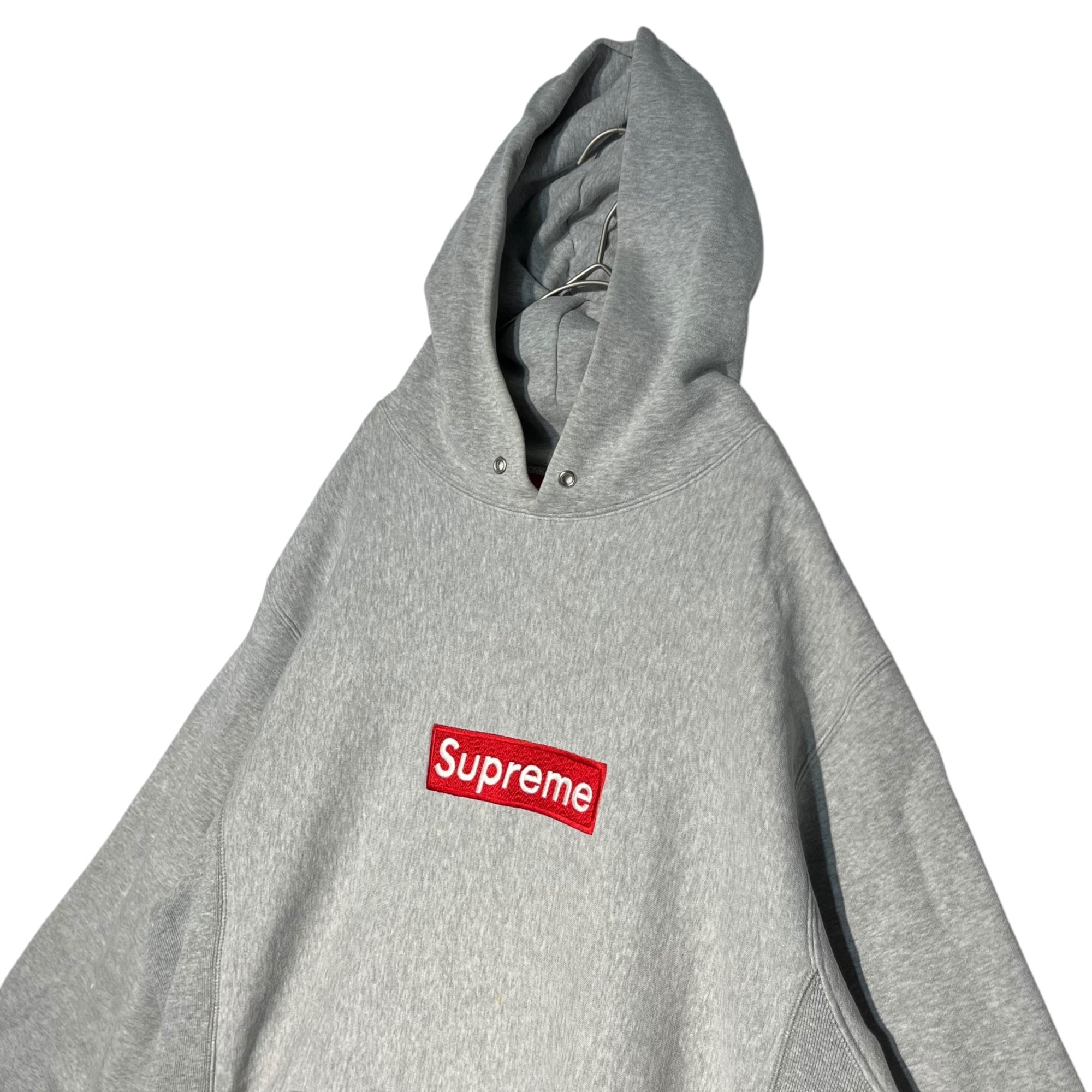 SUPREME(シュプリーム) 00's Old box logo hoodie オールド ボックス ロゴ フーディ 411FL L ライトグレー 初期 CANADA カナダ製 パーカー