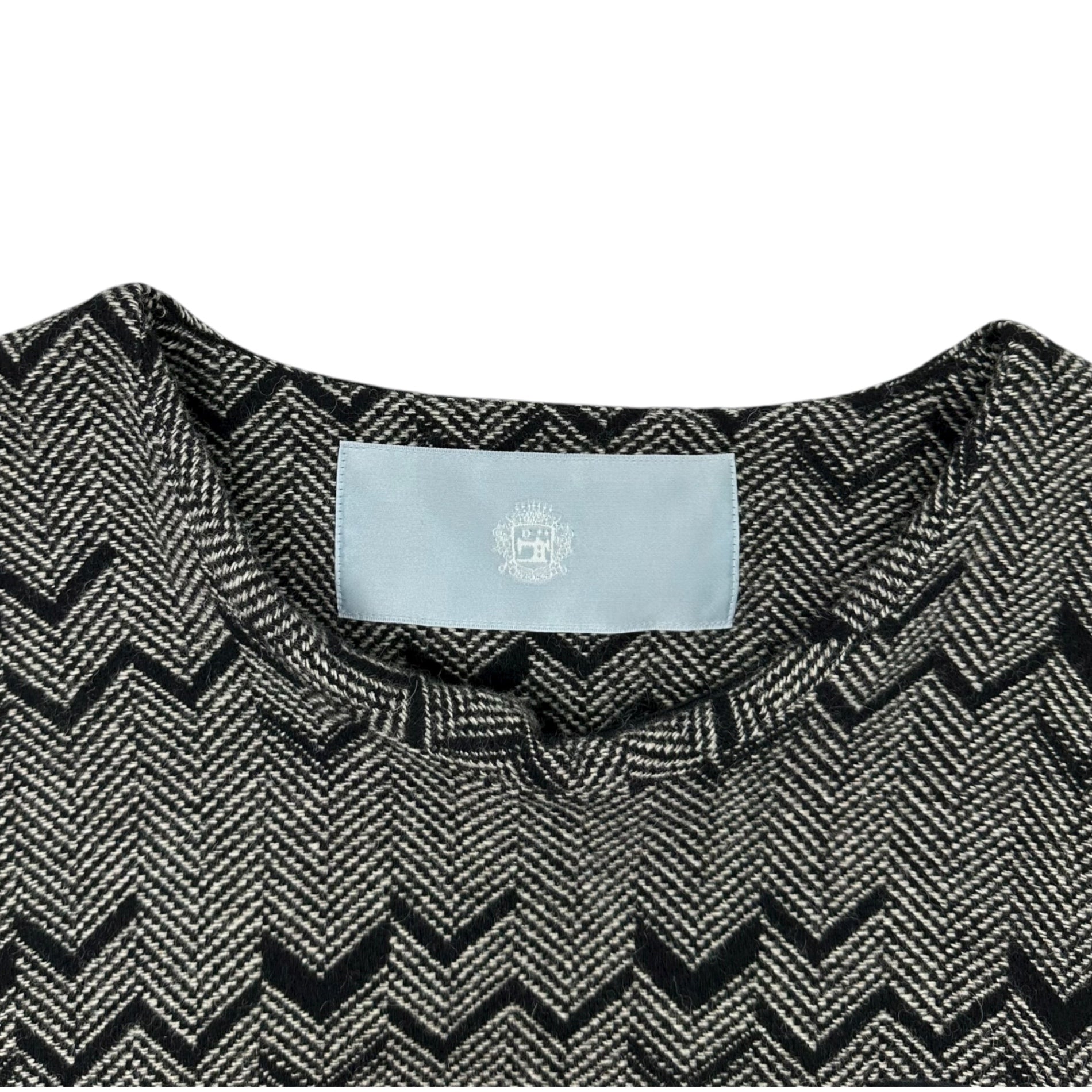 Dulcamara(ドゥルカマラ) Front Pocket Wool Sleeveless Top フロントポケット ウール ノースリーブ トップ FREE グレー×ブラック
