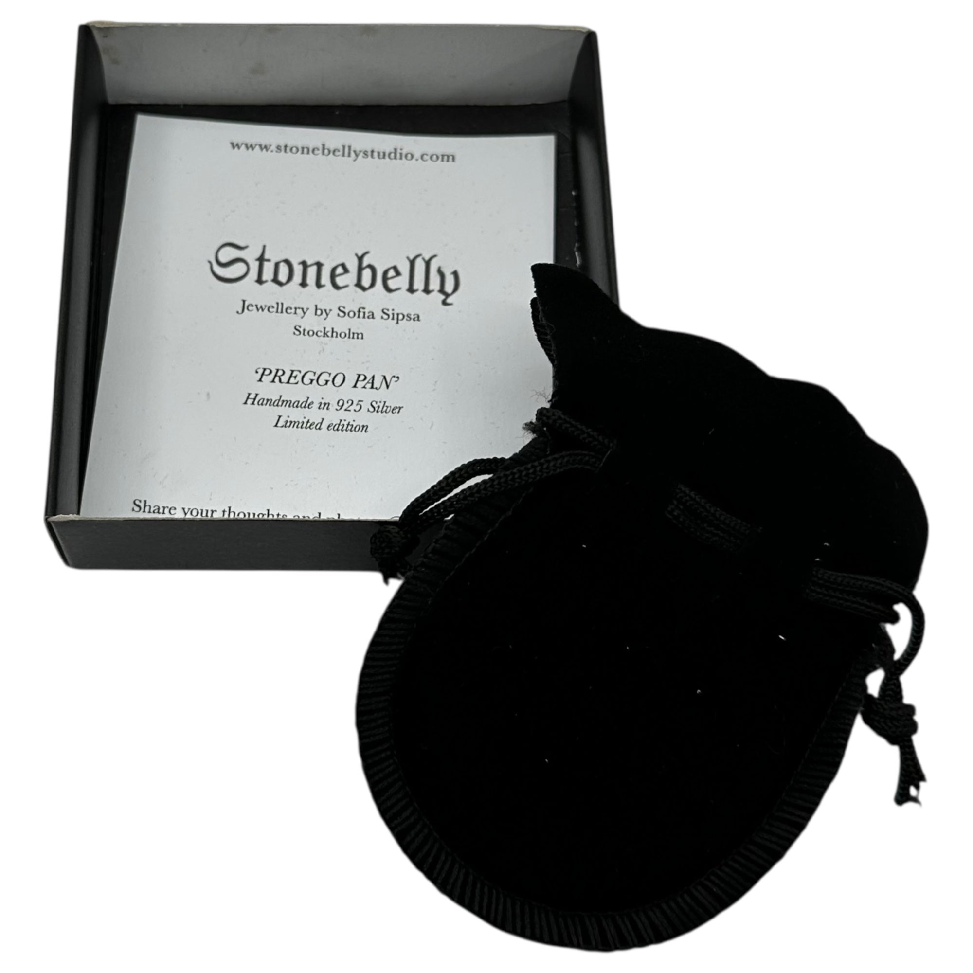 STONE BELLY(ストーンベリー) 925 Silver STONE FACED DEMON ストーン フェイスド デーモン ネックレス シルバー グリーン石 ジュエリー ストックホルム発ブランド