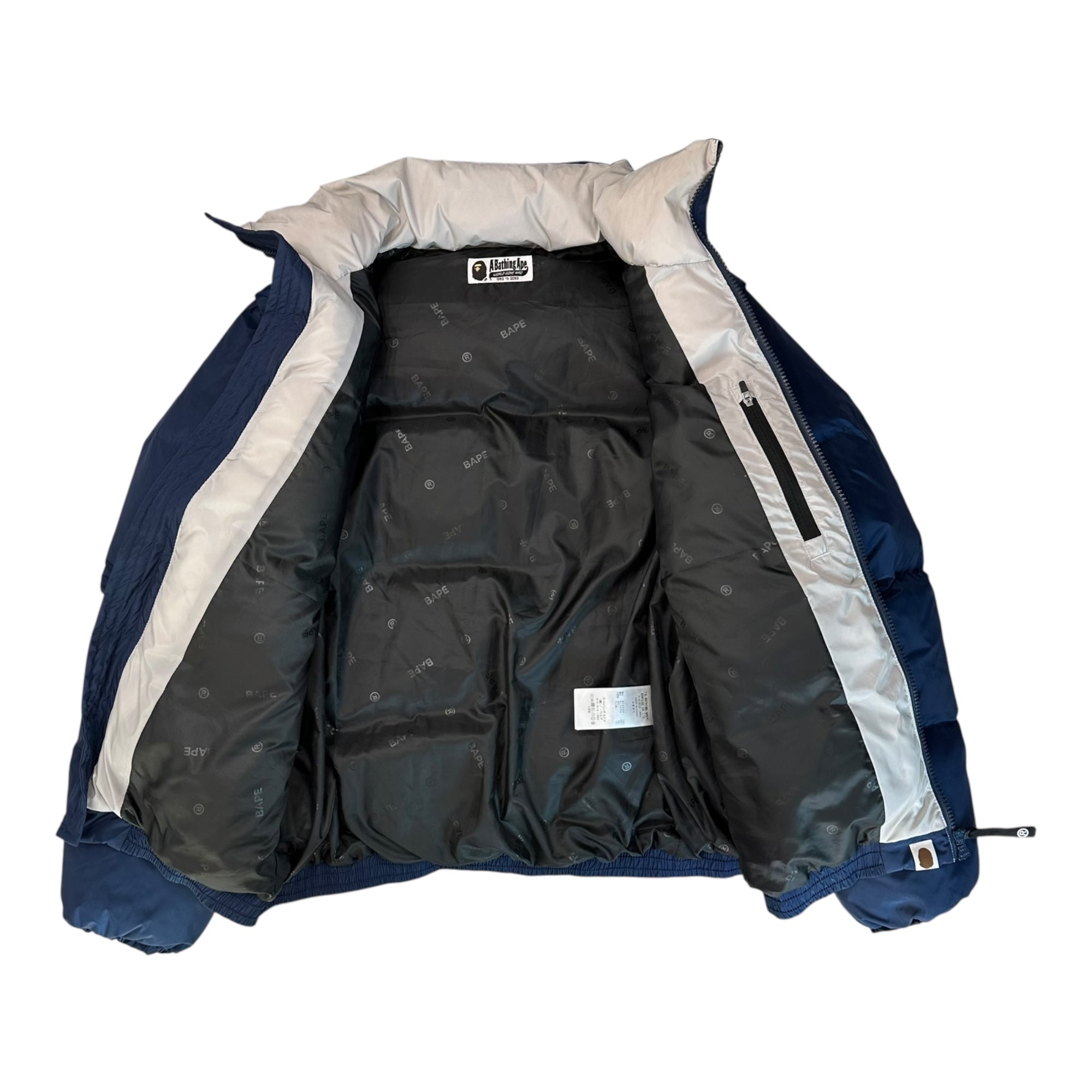 A BATHING APE(アベイシングエイプ) 25AW BAPE DETACHABLE SLEEVES DOWN JACKET 2WAY ダウン ジャケット 001DNK802001L F ネイビー