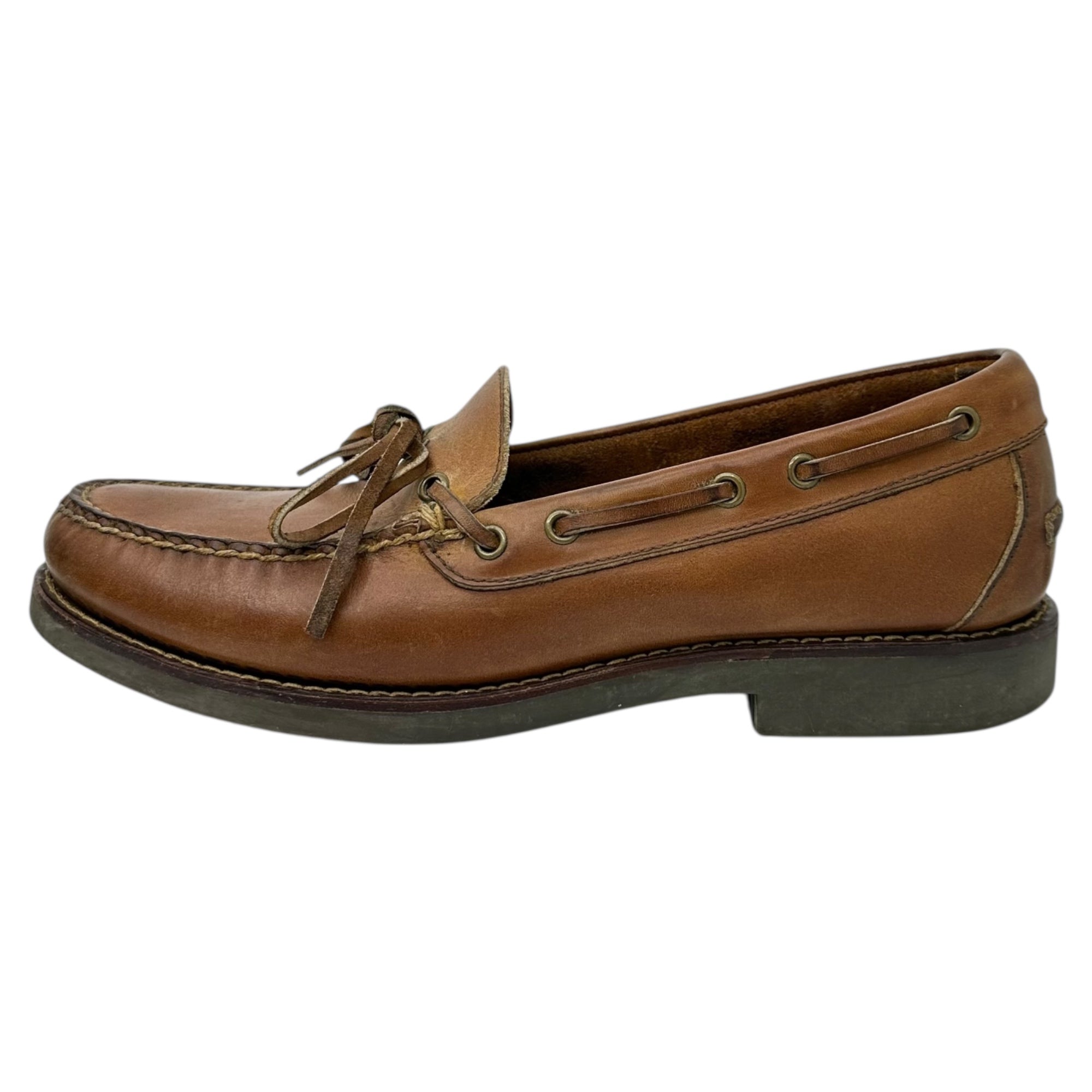 POLO RALPH LAUREN(ポロラルフローレン) Leather Deck Shoes レザー デッキ シューズ 8EE(26cm程度) ブラウン