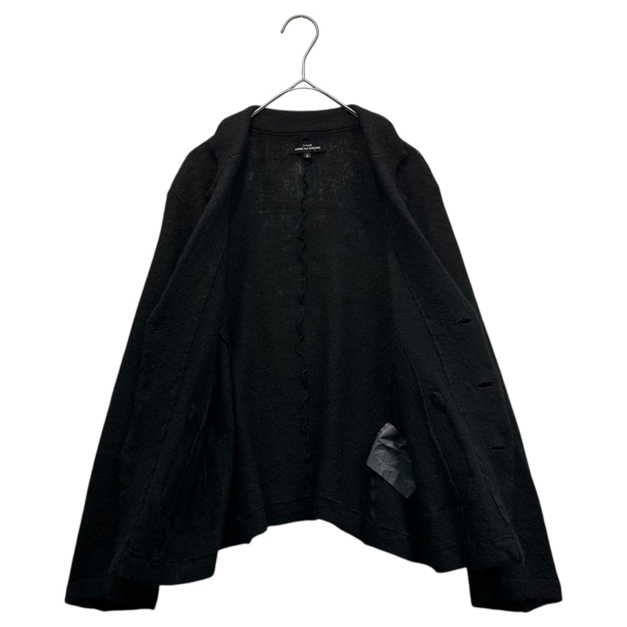 tricot COMME des GARCONS(トリココムデギャルソン) 11AW Mohair Blend Gold Button Wool Knit Jacket モヘア混 金ボタン ウール ニット ジャケット TH-T035 S ブラック×ゴールド AD2011