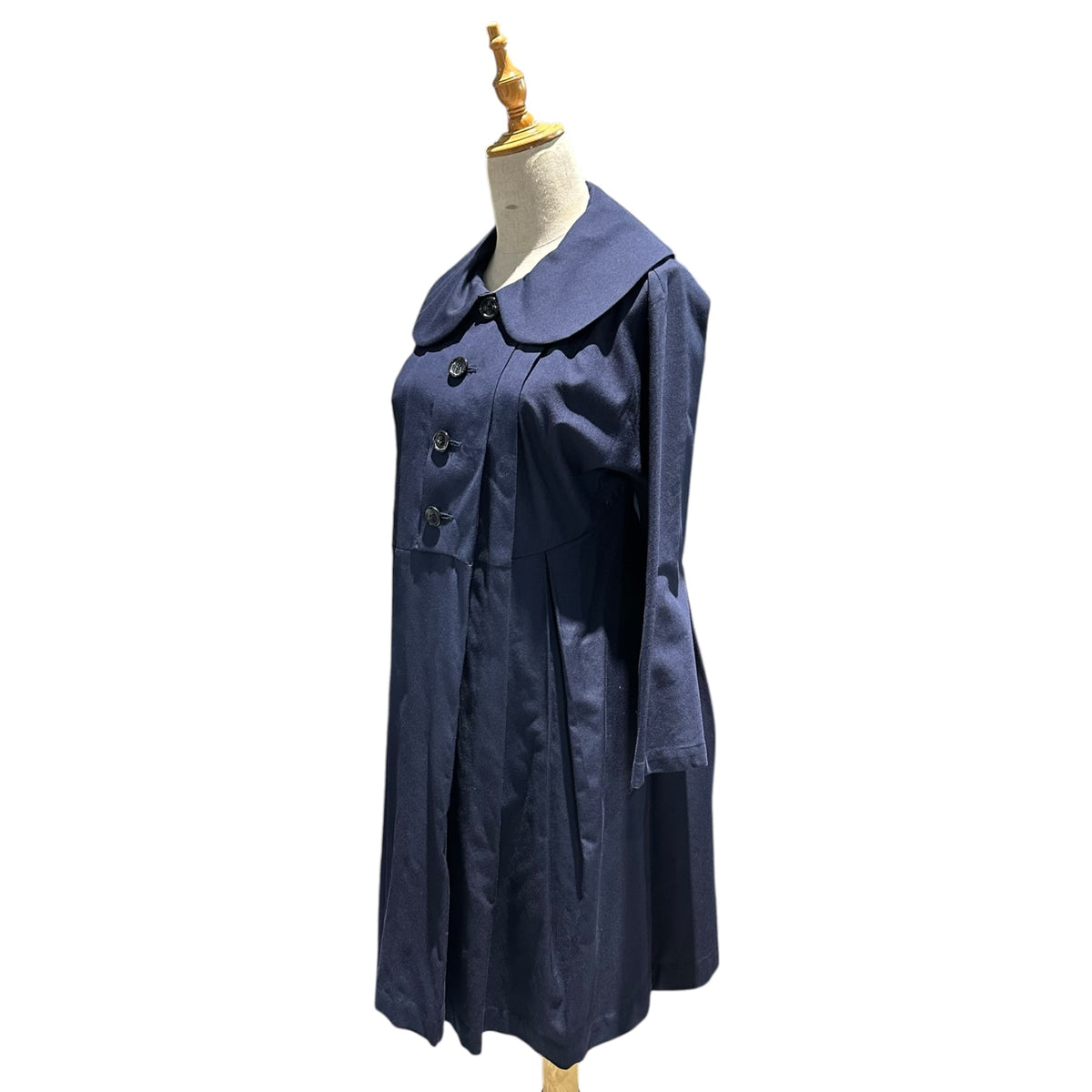 tricot COMME des GARCONS(トリココムデギャルソン) 2009SS Big-Button Round-Neck Pullover Dress ビッグ ボタン 丸襟 プルオーバー ワンピース TC-O004 S ネイビー AD2008