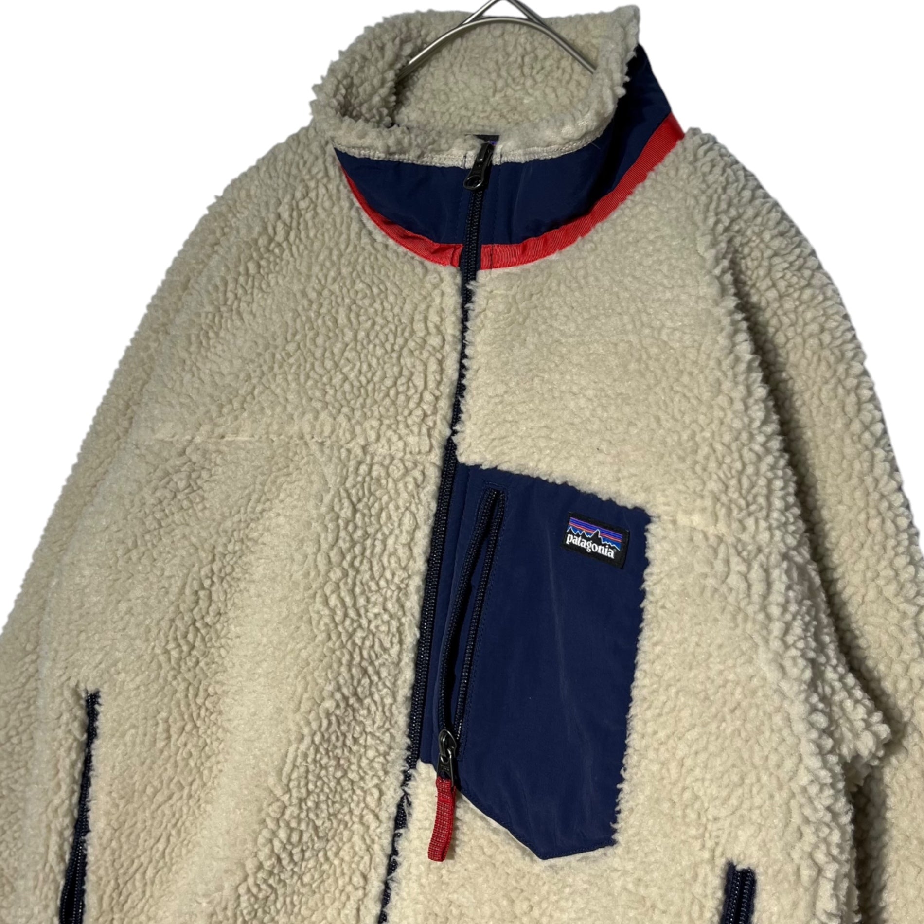 Patagonia(パタゴニア) Kids Retro-X Jacket キッズ レトロ X ジャケット 65625 14 XL アイボリー ボア フリース