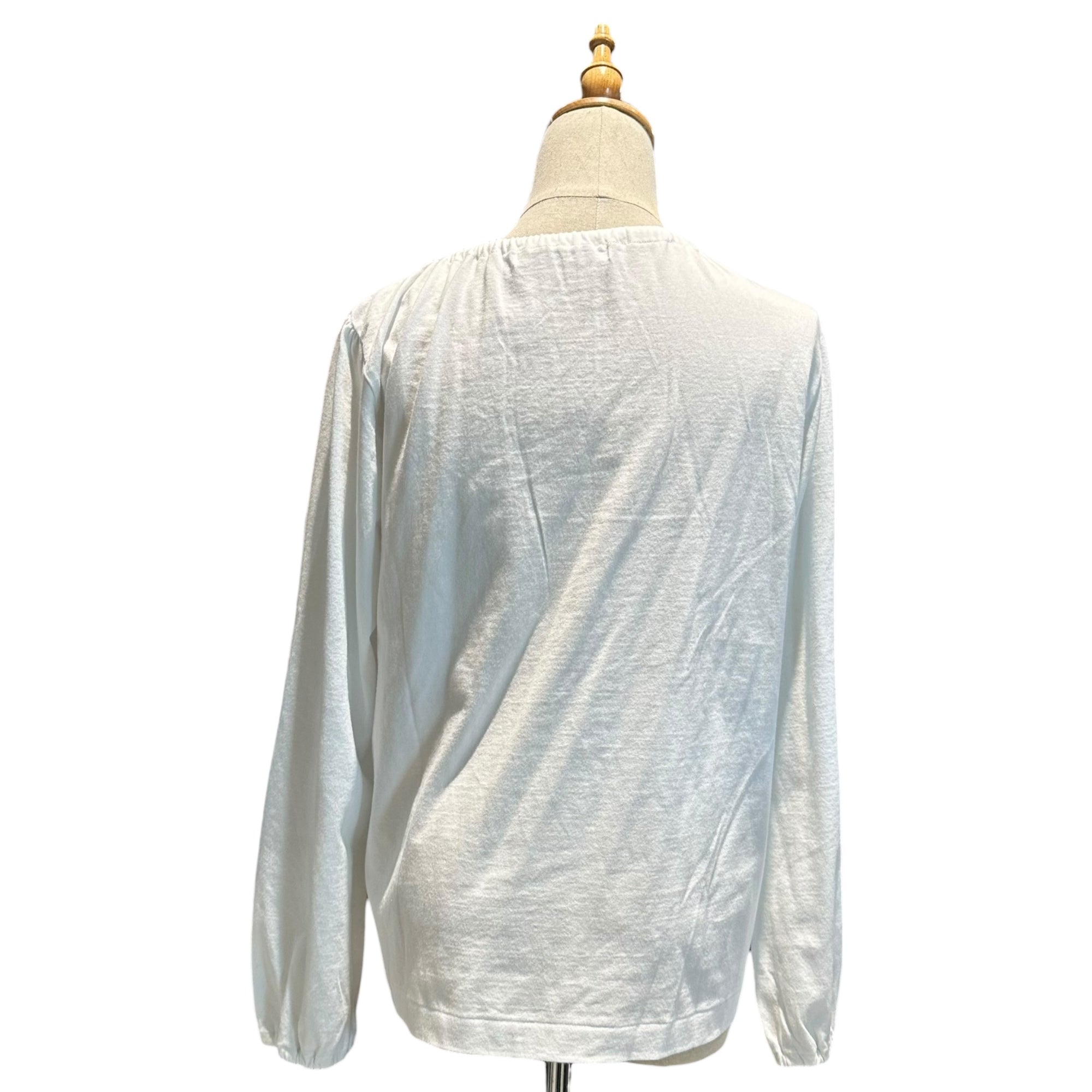 COMME des GARCONS COMME des GARCONS(コムデギャルソンコムデギャルソン) 23SS Front Ribbon Neck L/S Knit Top フロントリボン ネック 長袖 カットソー RK-T006 S ホワイト AD2022