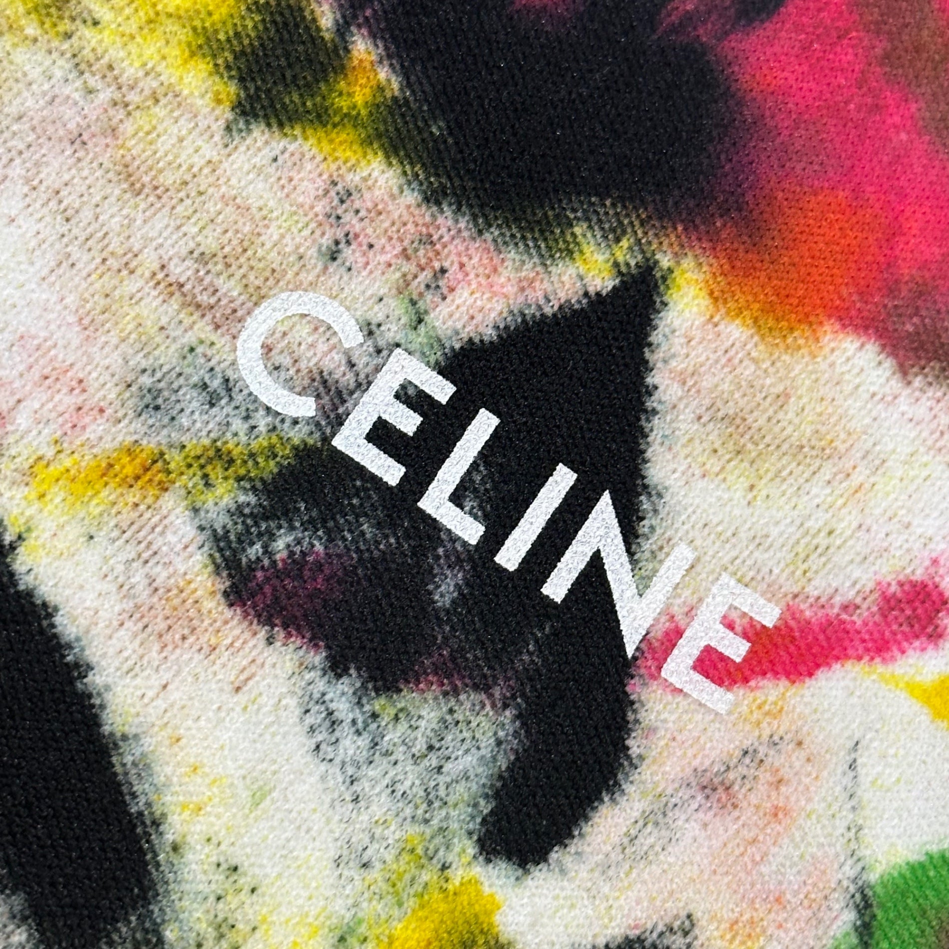 CELINE(セリーヌ) 22SS Wide-Leg Tie-Dye Paint Print Poly Shorts ワイドレッグ タイダイ ペンキ プリント  ポリ ショーツ ハーフパンツ 2Z144383Q S マルチカラー エディスリマン Hedi Slimane COSMIC CRUISER