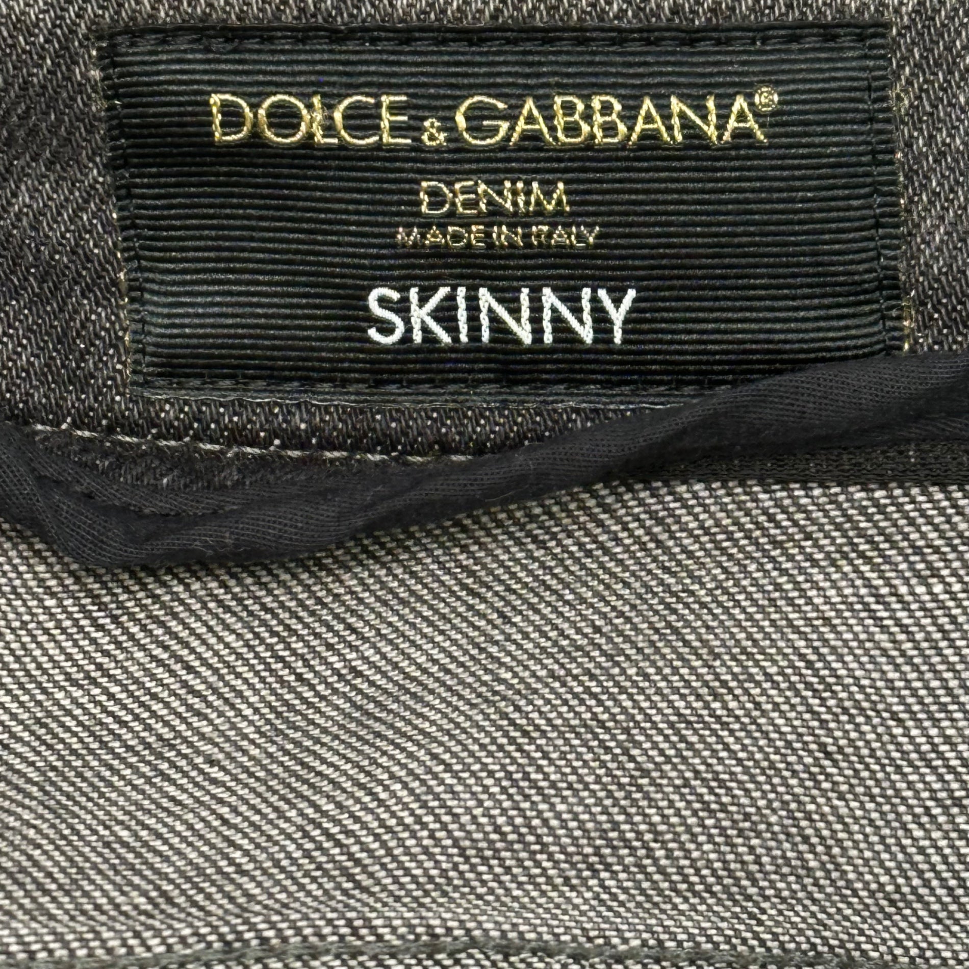 DOLCE&GABBANA(ドルチェ&ガッバーナドルガバ) Distressed Skinny Denim Pants ダメージ加工 スキニー デニム パンツ 44 ブラック ストレッチ