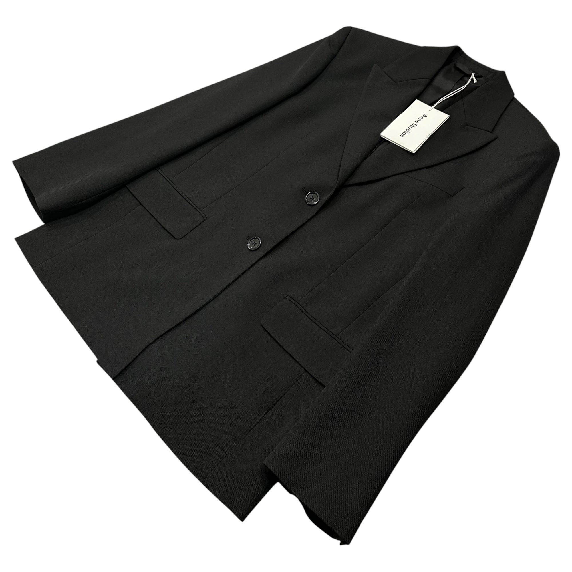 Acne Studios(アクネストゥディオズ) Regular-Fit Suit Jacket レギュラーフィット スーツ ジャケット テーラード FN-WN-SUIT000508 36(S~M程度) ブラック 参考定価112,200円(税込)
