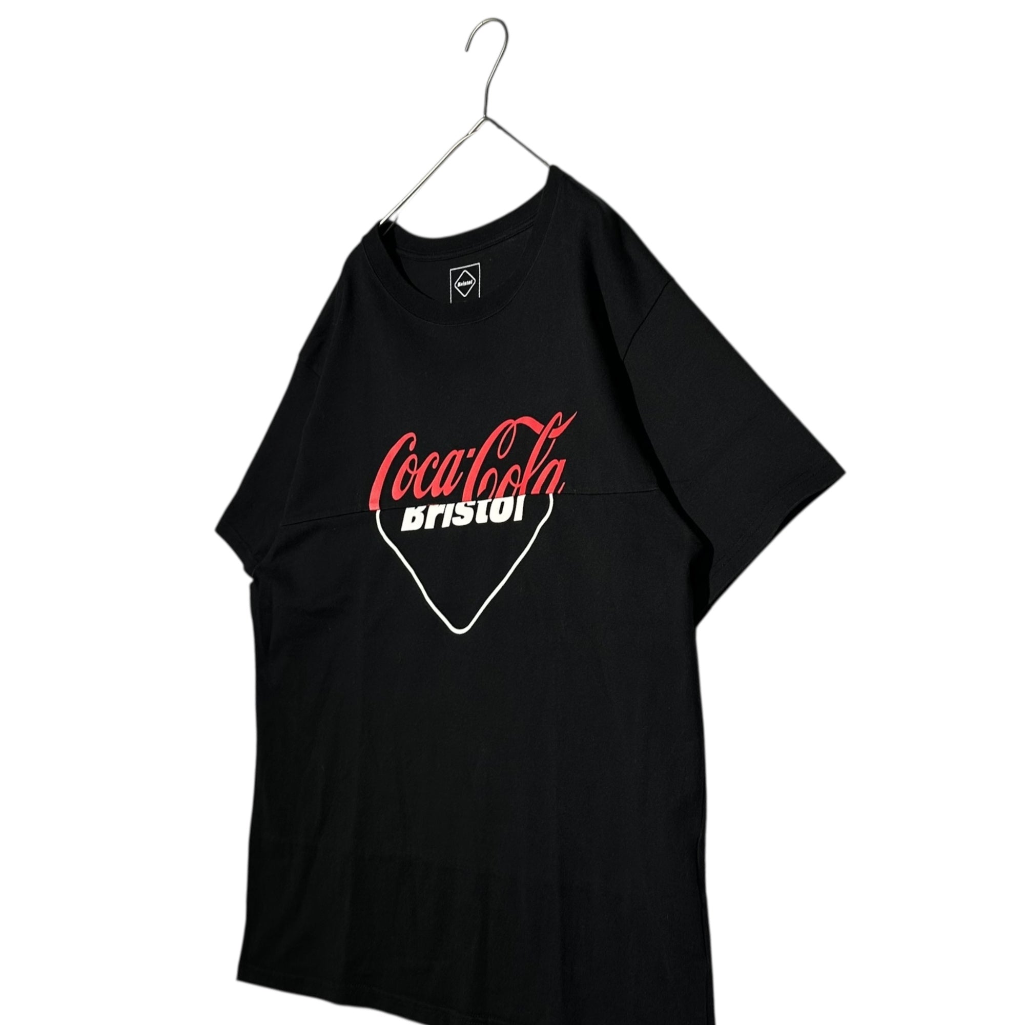 F.C.Real Bristol FCRB ×  COCA-COLA (エフシーレアルブリストル × コカコーラ) 20SS SPLIT LOGO TEE スプリット ロゴ Tシャツ FCRB-200023 XL ブラック